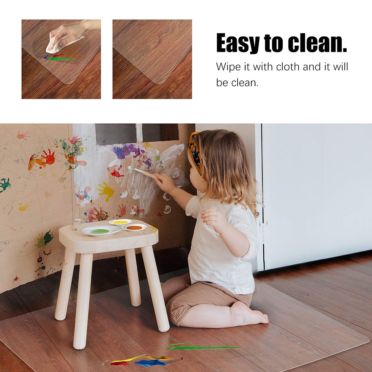 - Kuyal Clear Chair Mat | Hard Floor Use | 90x120cm Transparent Chair Mat -