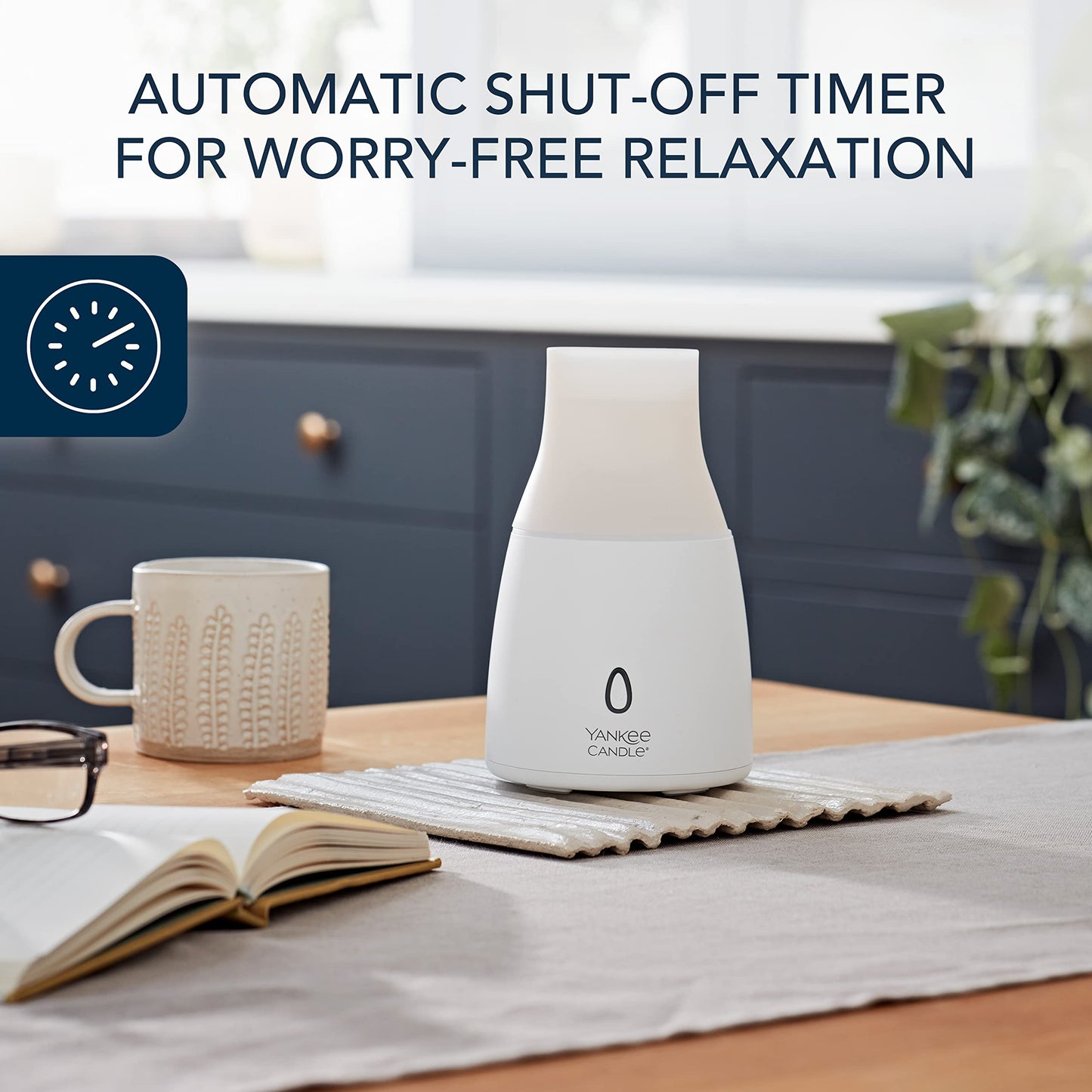 - Yankee Candle Ultrasonic Aroma Diffuser Kit | Black Cherry Aroma Diffuser Oil | LED Colour Changing | Auto Off Timer | Quiet Operation | UK Plug