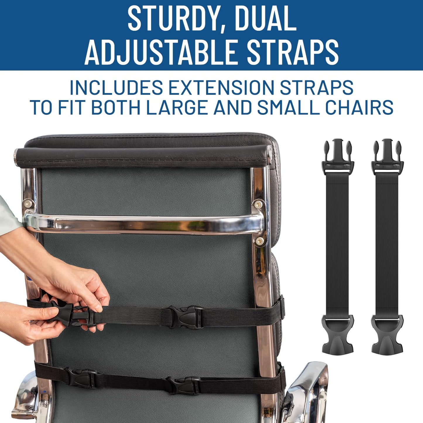 - Everlasting Comfort Memory Foam Lumbar Support Cushion | Dual Adjustable Straps -