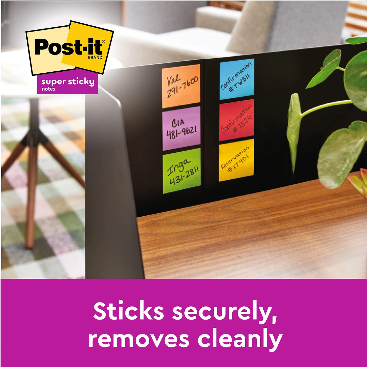 - Post-it Super Sticky Notes | Carnival Color Collection | Pack of 6 Pads | 90 Sheets per Pad -