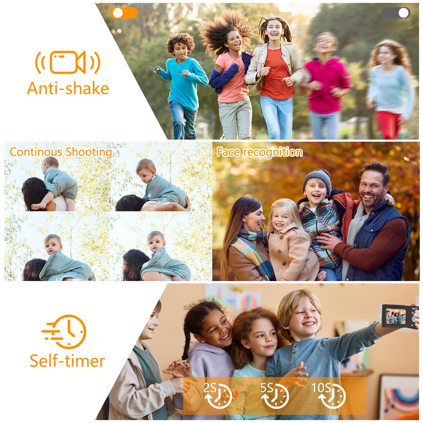 - Digital Camera | 1080P 50MP Vlogging Camera with 16X Digital Zoom | Compact Camera with 32GB SD Card and 2 Batteries -