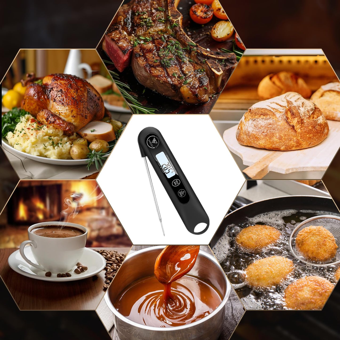 - DOQAUS Meat Thermometers | 3S Instant Read Food Thermometer | Accurate Meat Thermometer Probe With Backlight -