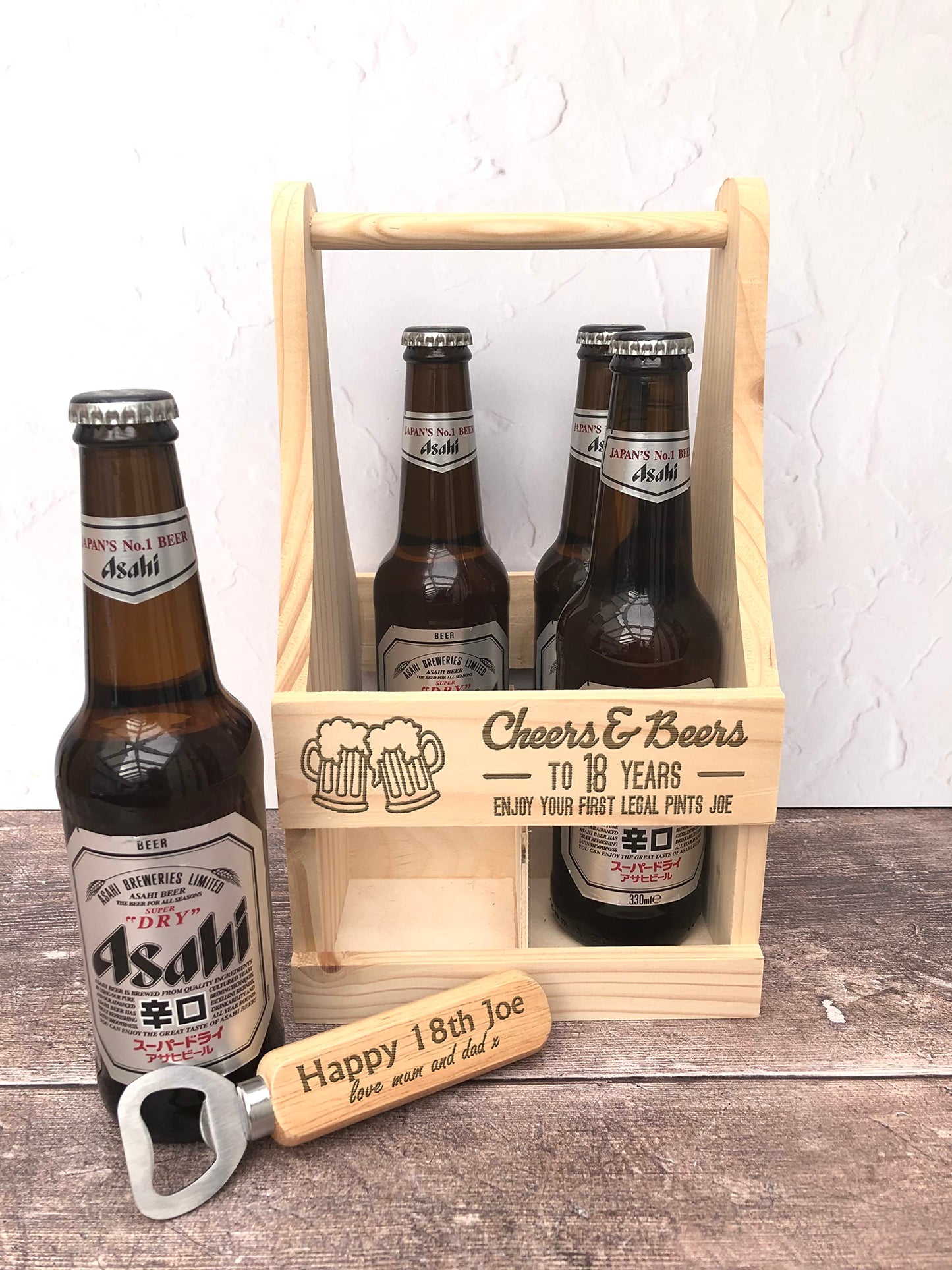 Cheers & Beers Birthday Beer Carrier Gift Pints Cider Lager Personalised Present BBQ Drinks Summer