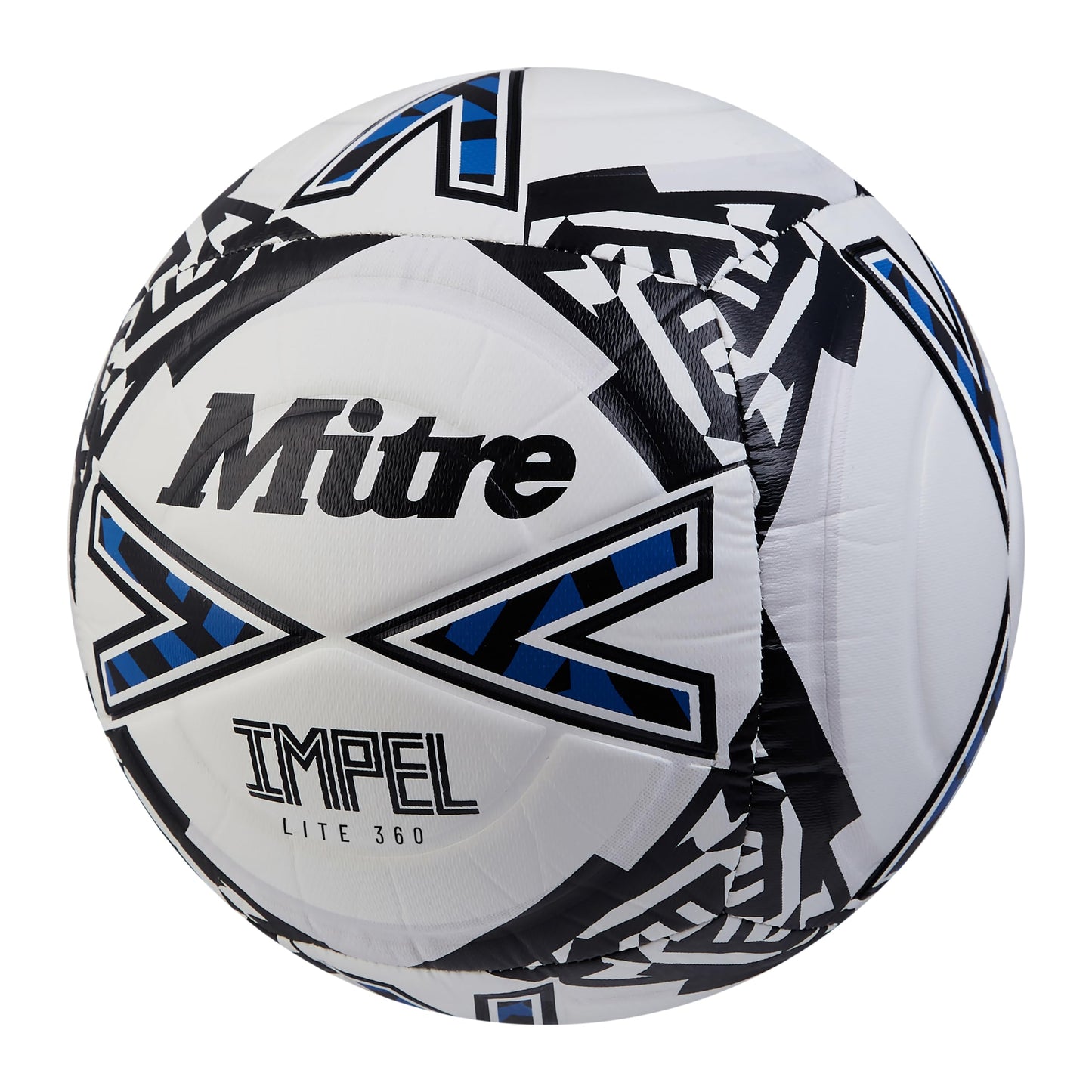 - Mitre Impel Lite 360 Football | Highly Durable | Lightweight Ball, White/Black/Blue | Size 5