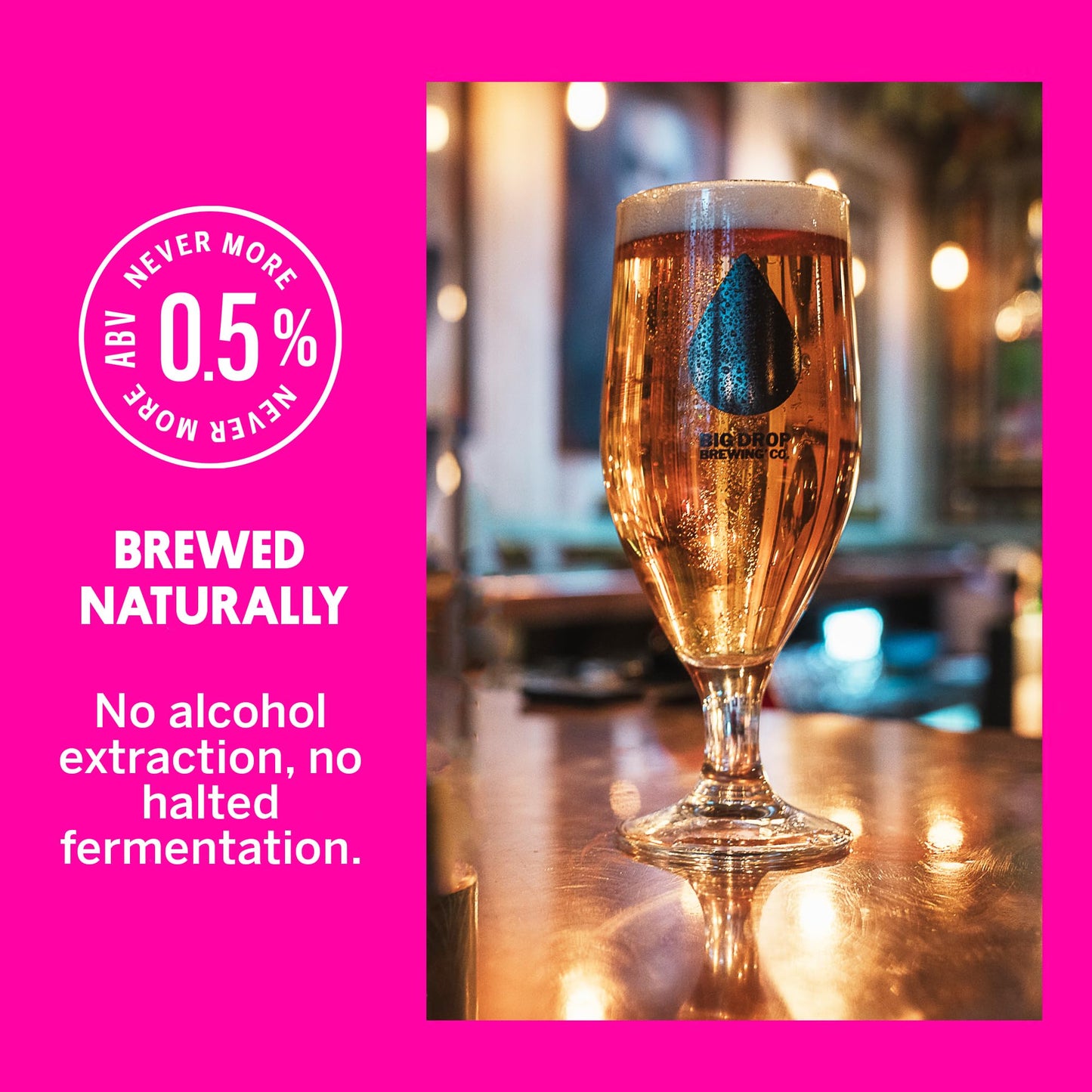 Big Drop Pine Trail Pale Ale - Naturally Brewed Alcohol Free Pale Ale with a Citrusy Bite - Vegetarian & Gluten Free (12 x 330ml Bottles)