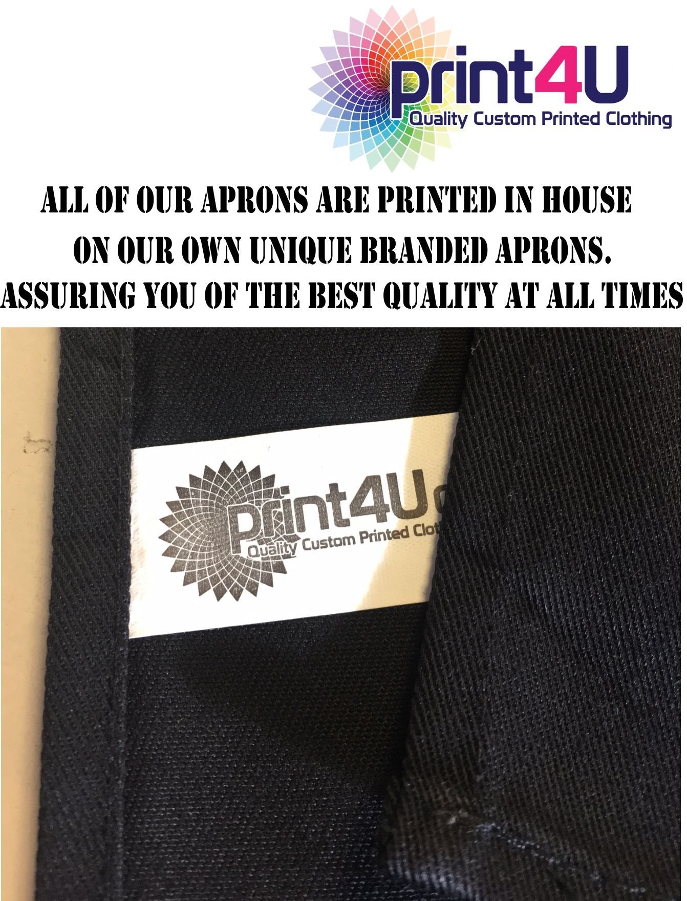 - Print4U Apron | Personalised Welcome To Mike's BBQ & Grill | Black -