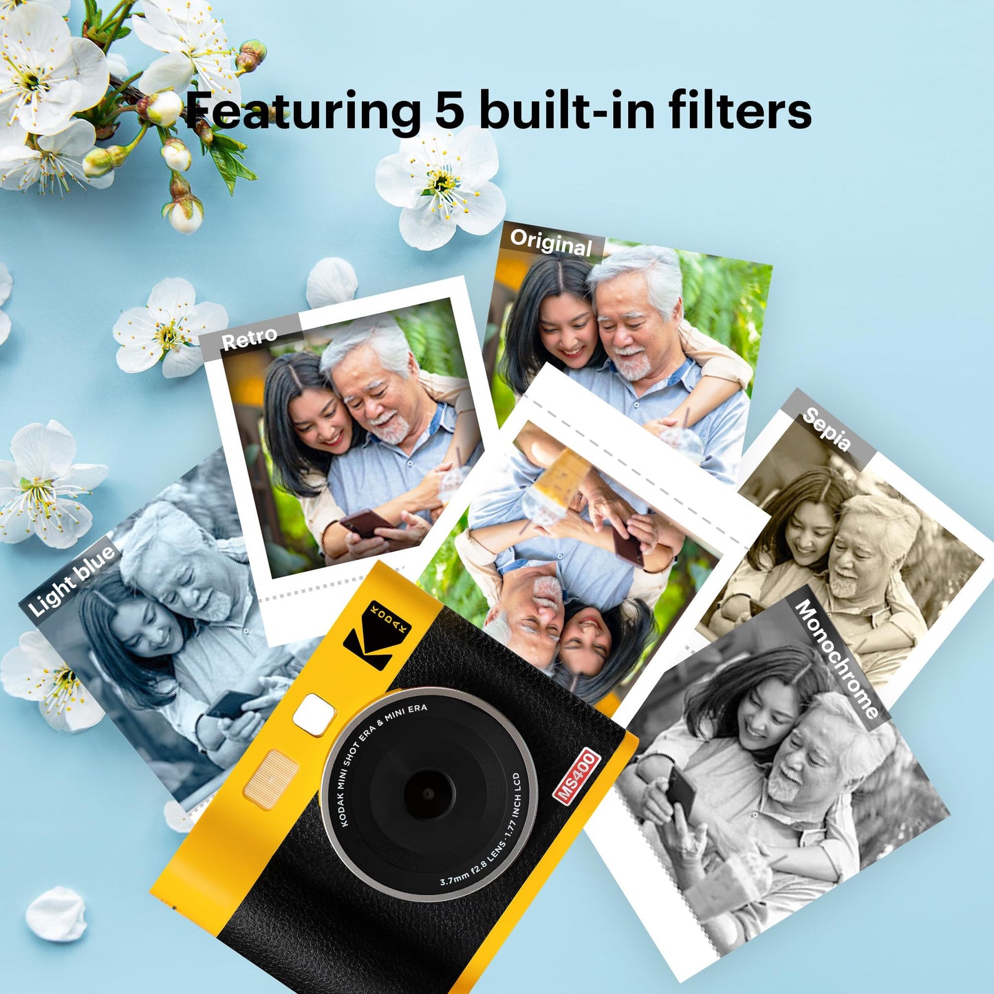 - KODAK Mini Shot 4 ERA 4PASS | 2-in-1 Instant Camera | Photo Printer Bundle -