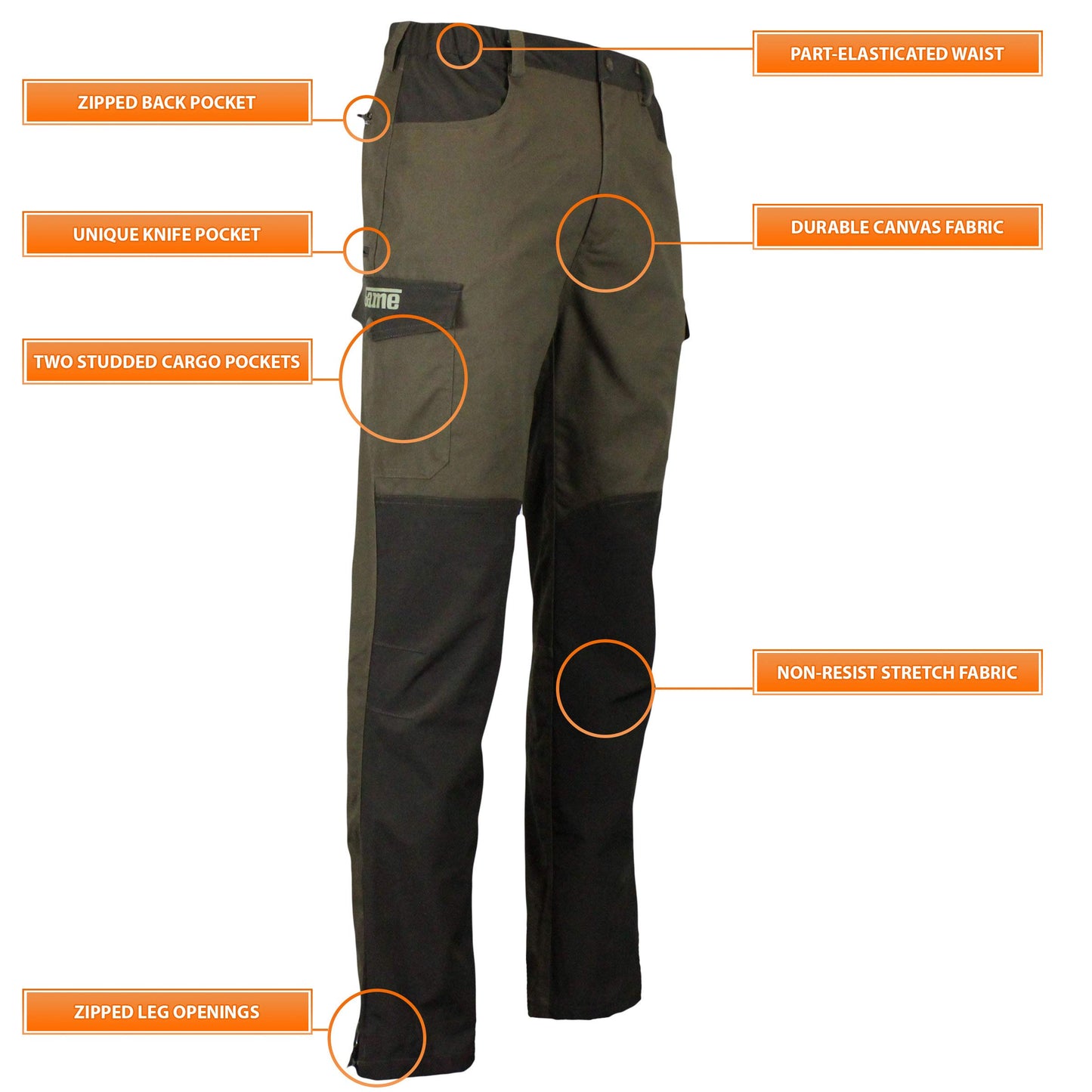 - Mens Forrester Hunting Hiking Breathable Water Repellent Trousers -