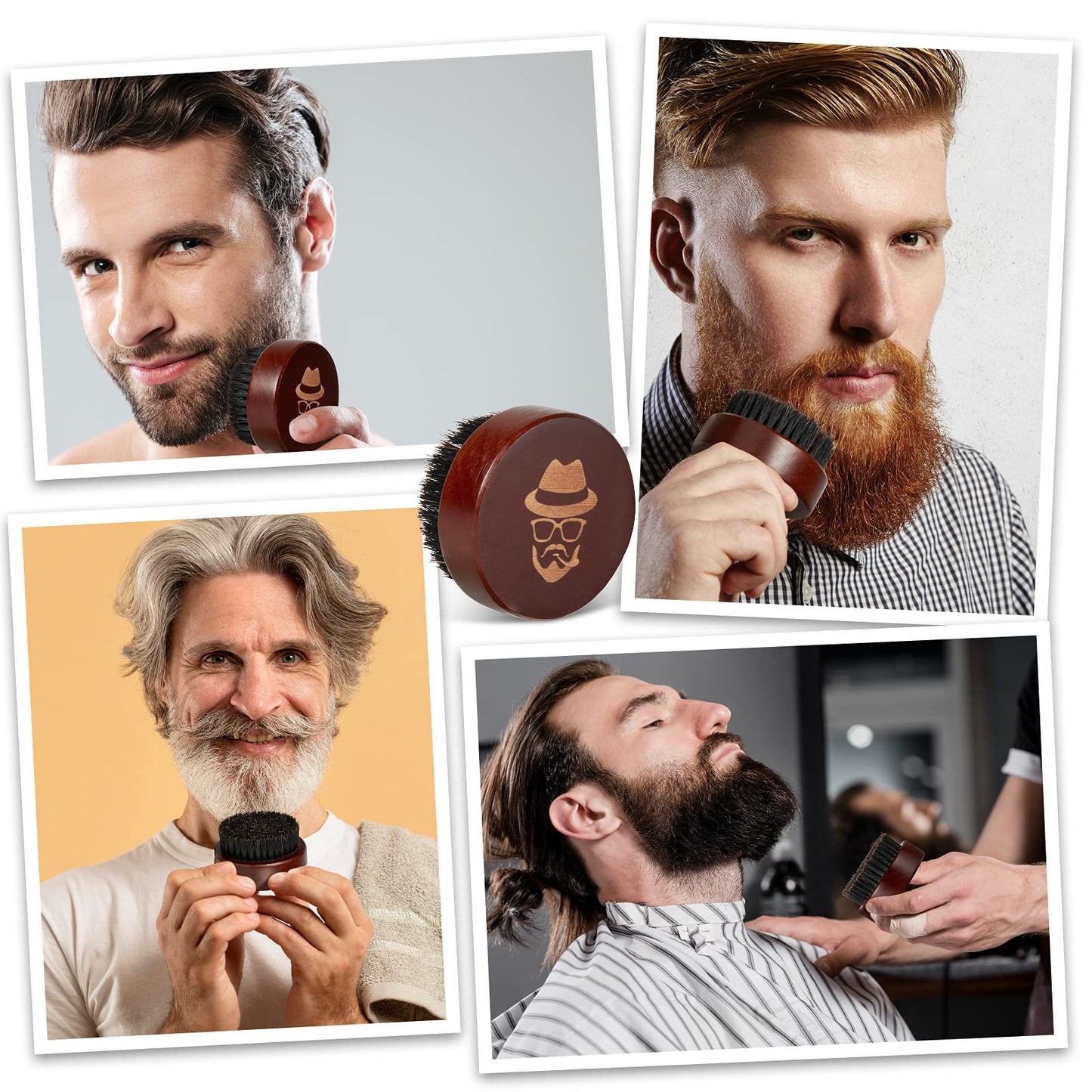 Beard Brush, 100% Boar Bristle Black Walnut Wood Beard Comb Brush for Men To Tame and Soften Your Facial Hair from Sofmild