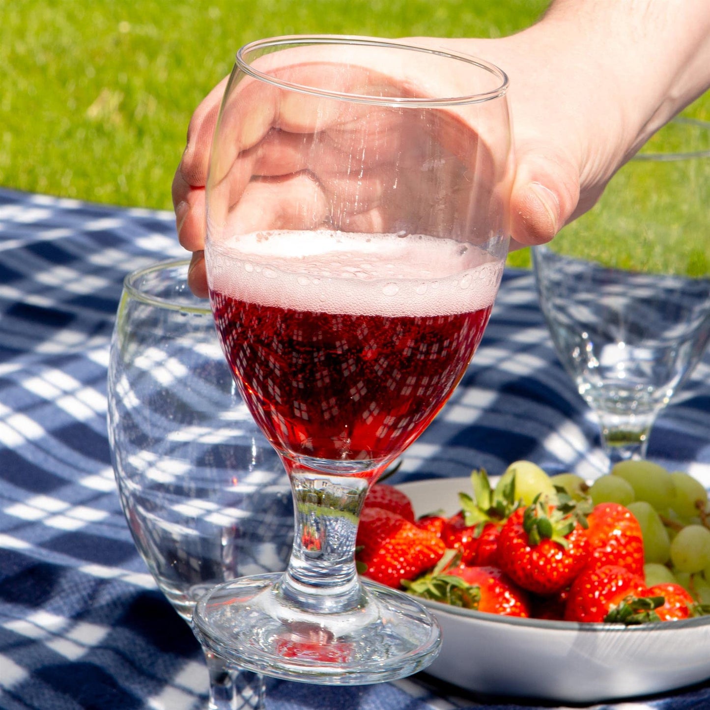 - Rink Drink 4x Pint (590ml) Classic Tulip Beer Glasses Set | 'Empire' Range | Stemmed Snifter Drinking Lager Glass -