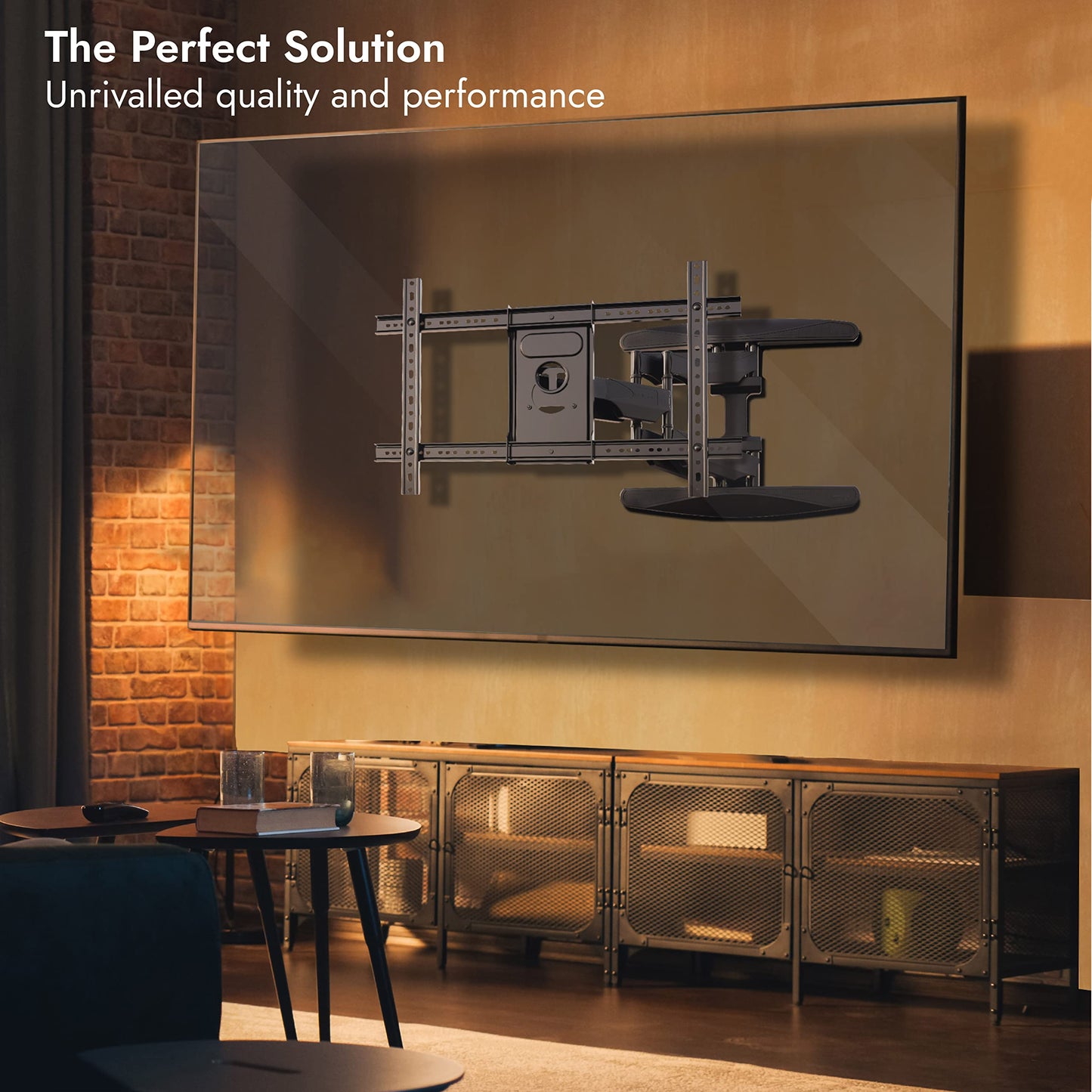 - Invision Ultra Strong TV Wall Bracket Mount Double Arm Tilt & Swivel for 37-75 Inch (94-190.5cm) LED LCD OLED Plasma & Curved Screens -