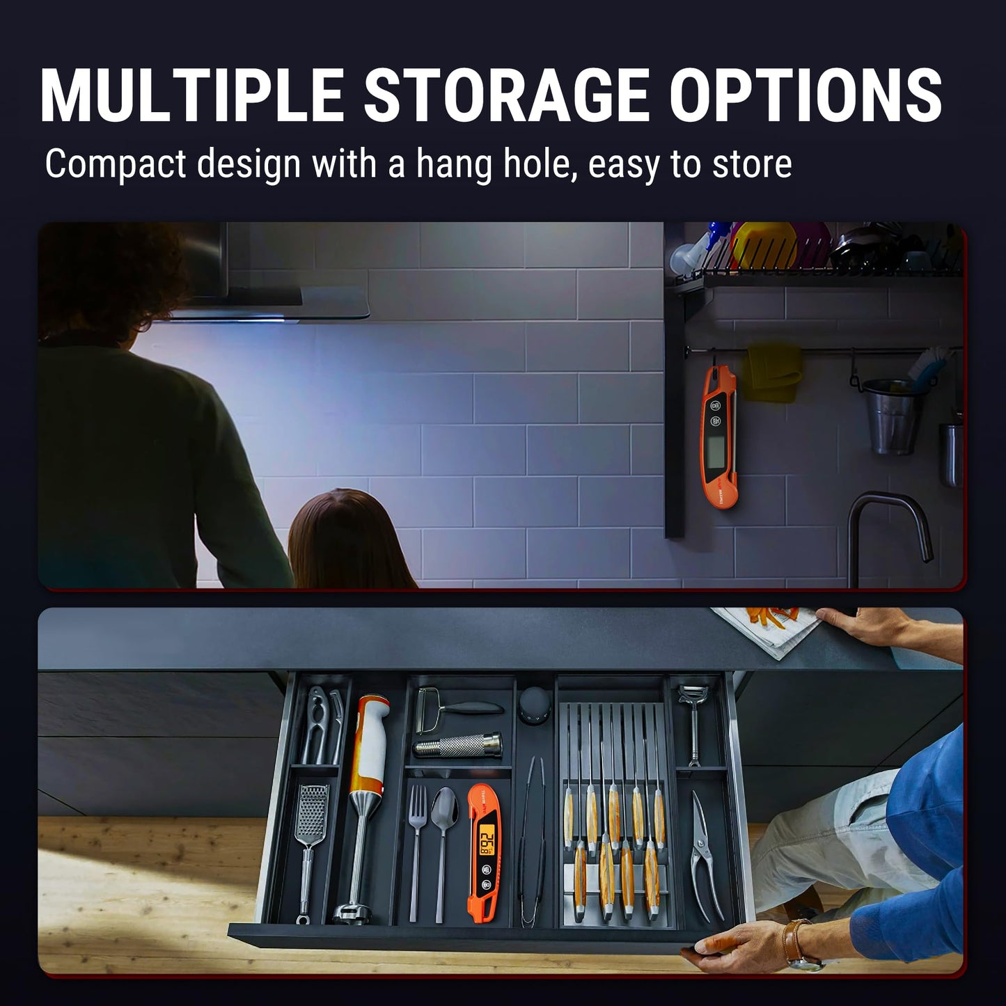 - ThermoPro TP603 Digital Meat Thermometer for Kitchen | IPX6 Waterproof Food Thermometer -