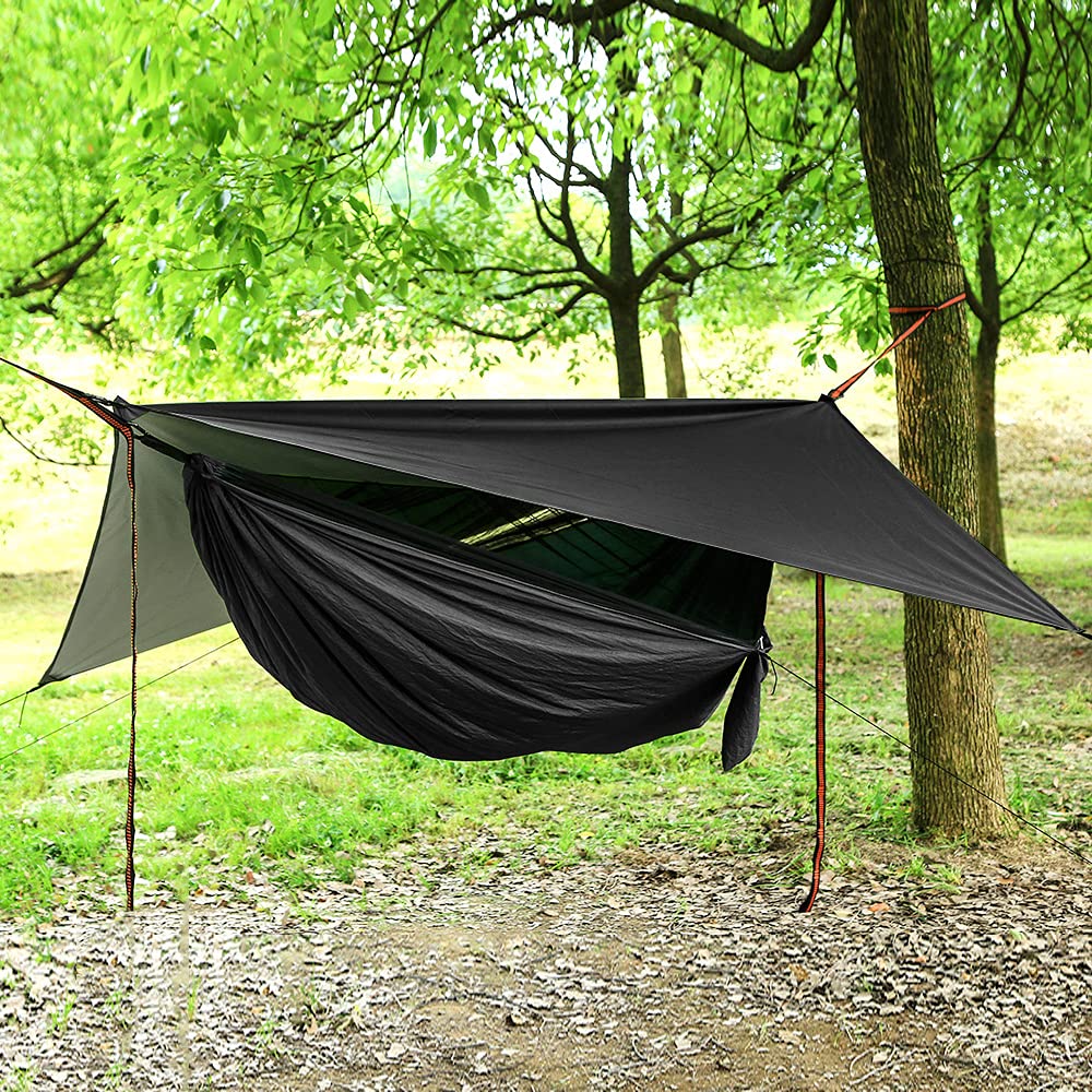 - YCD Camping Hammock Set, Single Double Hammock With Mosquito Net.