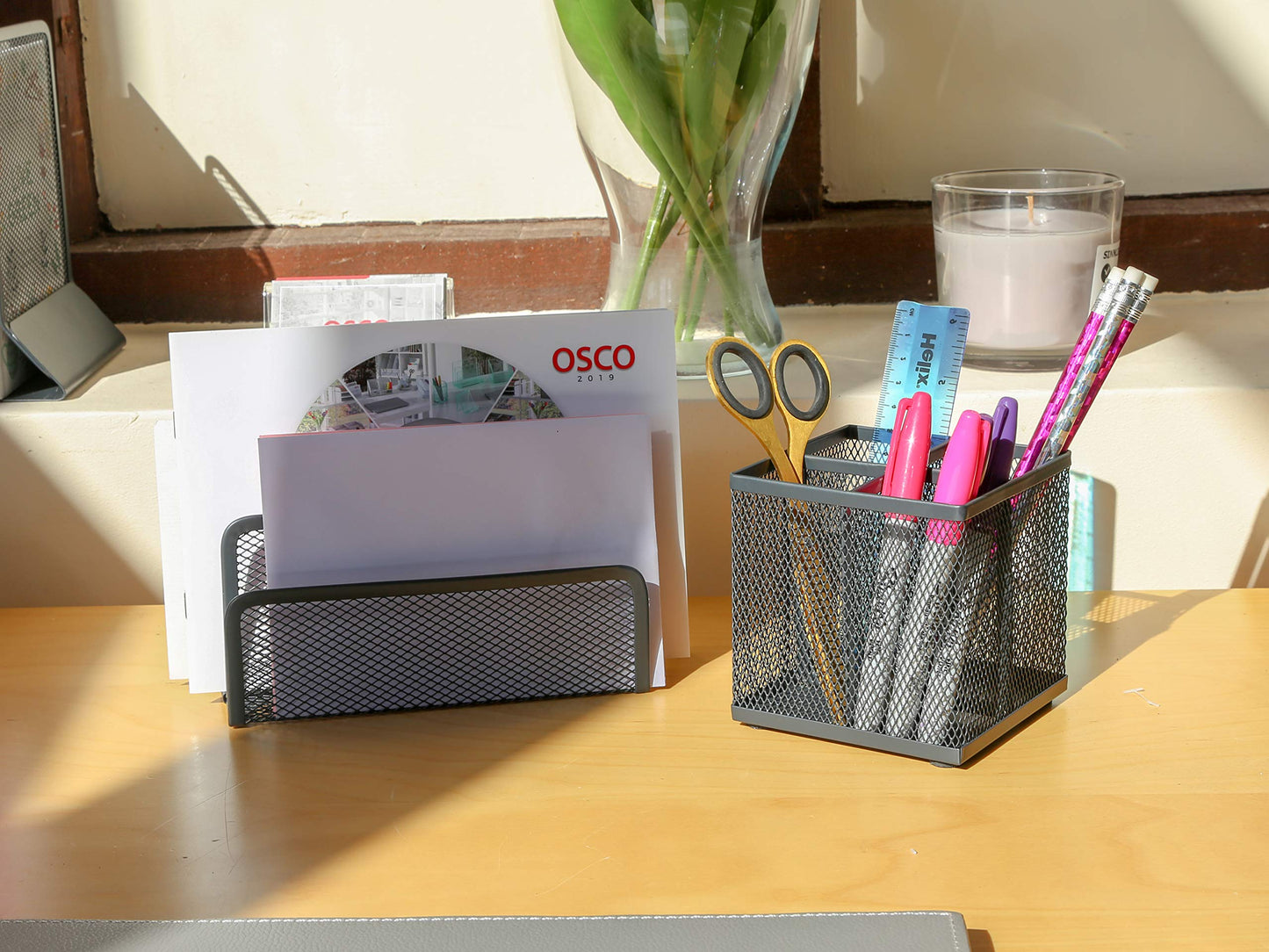 - OSCO Wiremesh Square Pen Pot | Graphite -