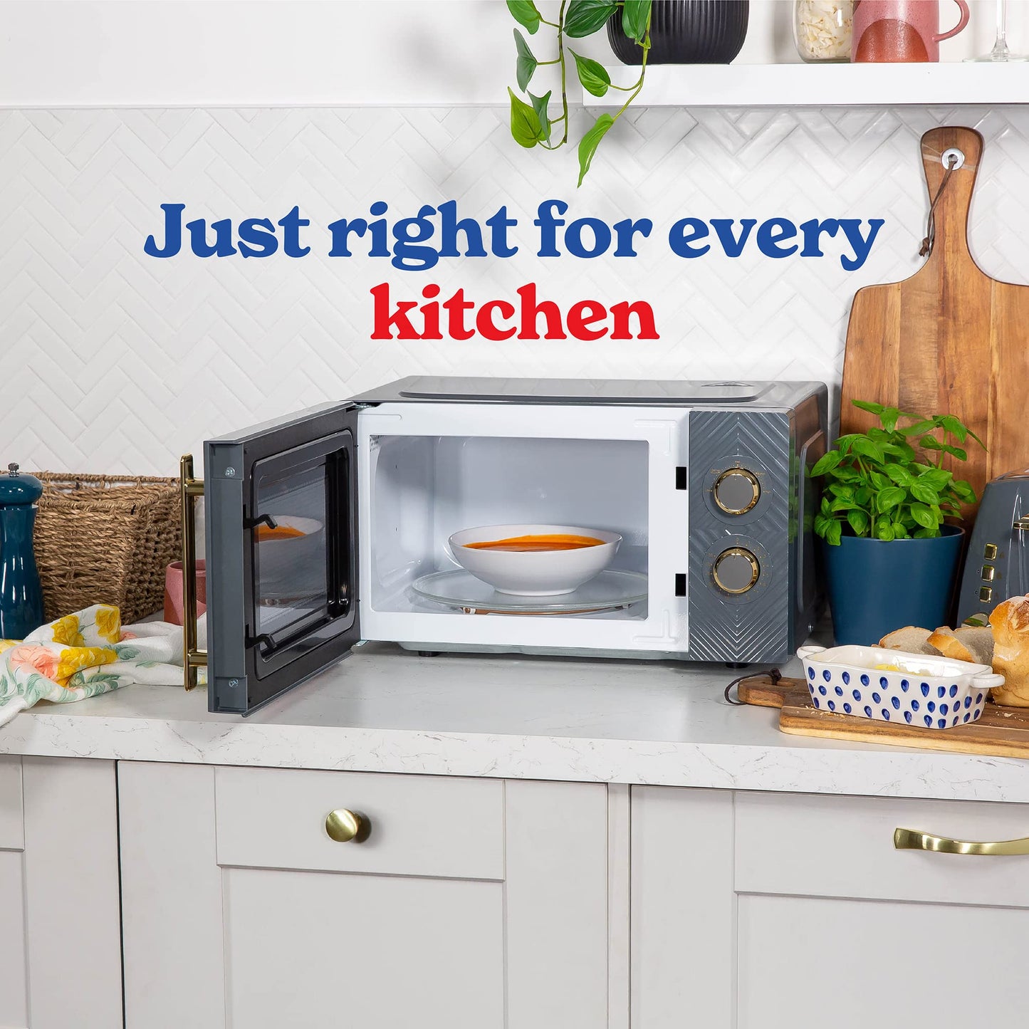 - Russell Hobbs 17 Litre | 700W | Grey Solo Manual Microwave -