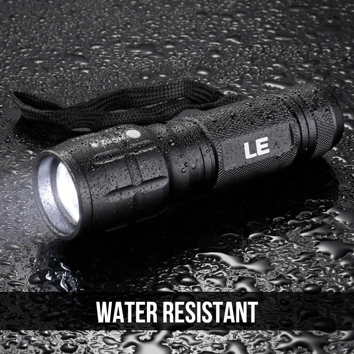 - LE LED Torch Battery Powered | LE1000 Super Bright Hand Flashlight | Adjustable Focus -