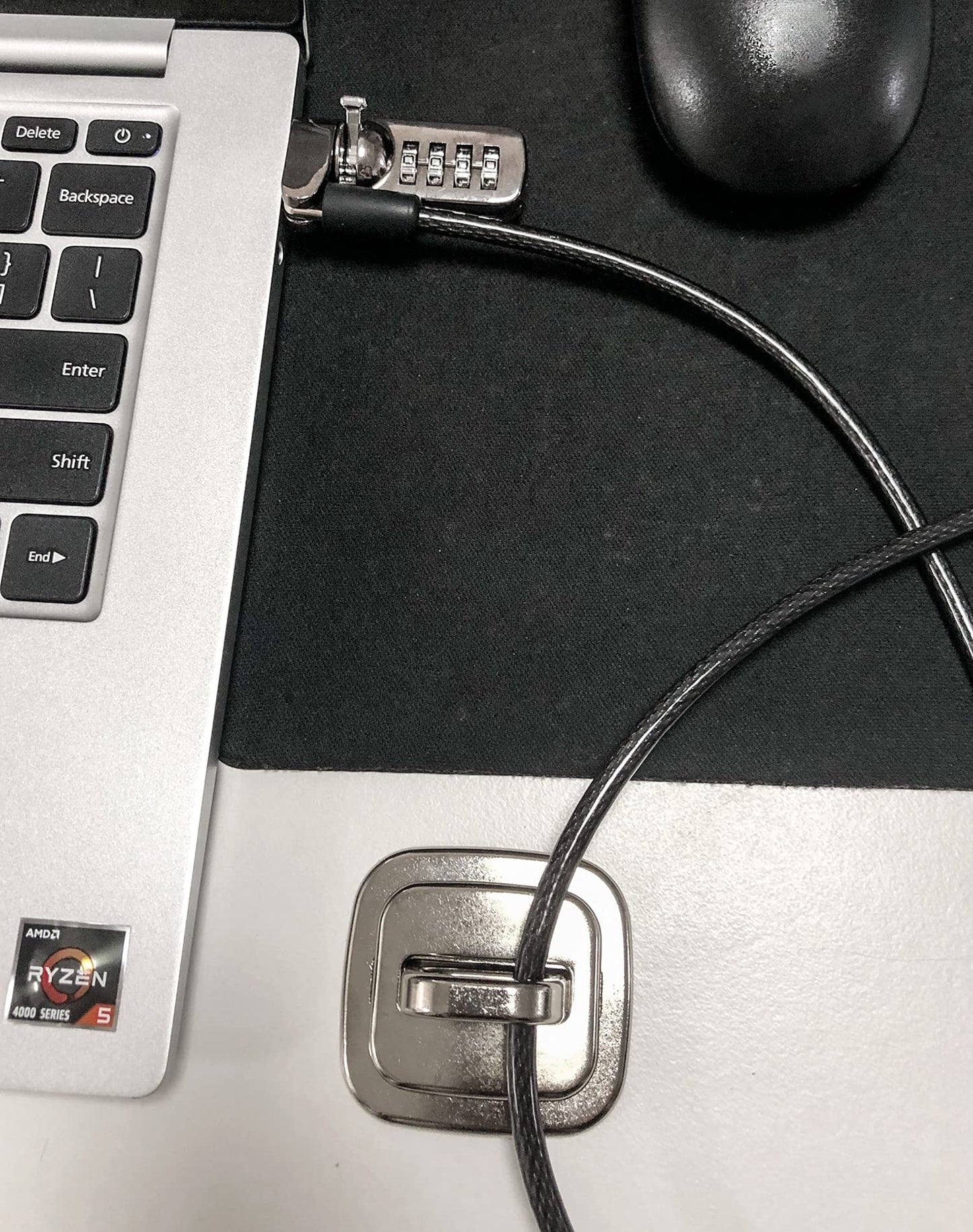 - QWORK® Laptop Lock | T-Bar Locking Mechanism | 4 Digit Password Protection -