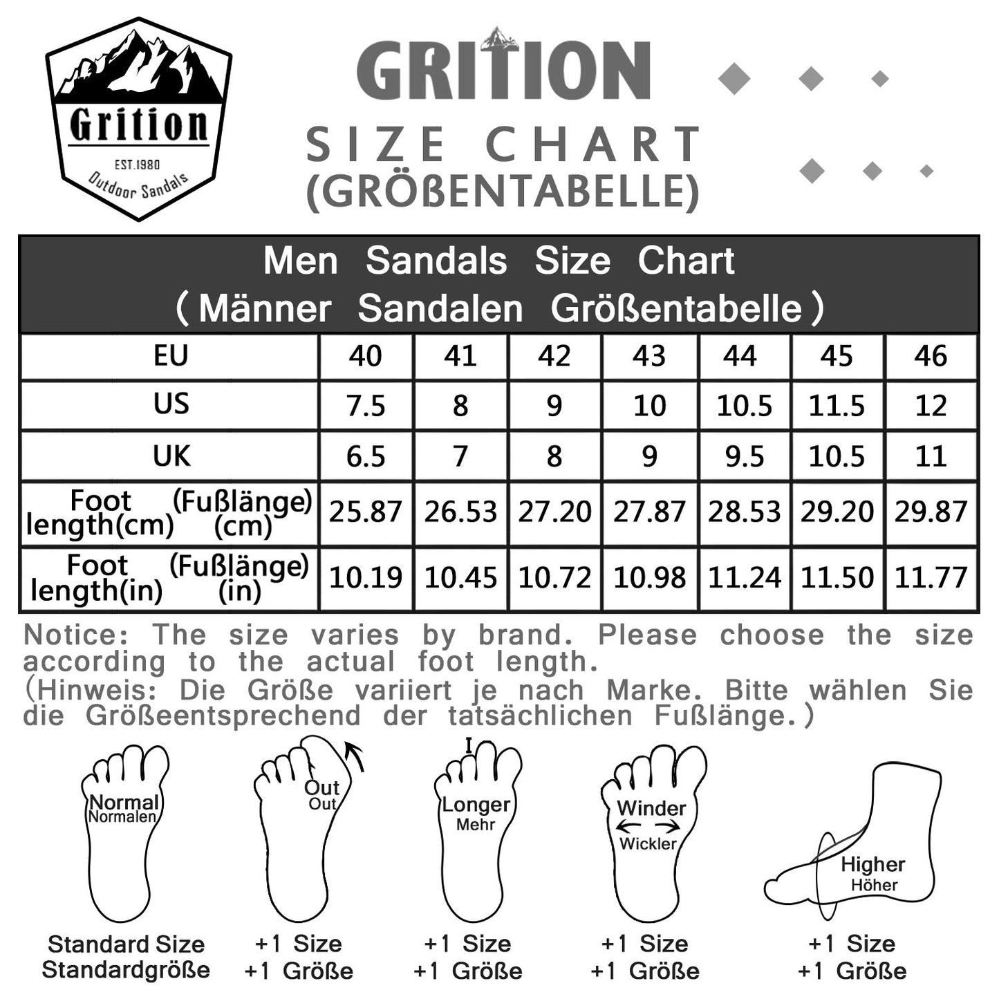- GRITION Mens Hiking Sandals -