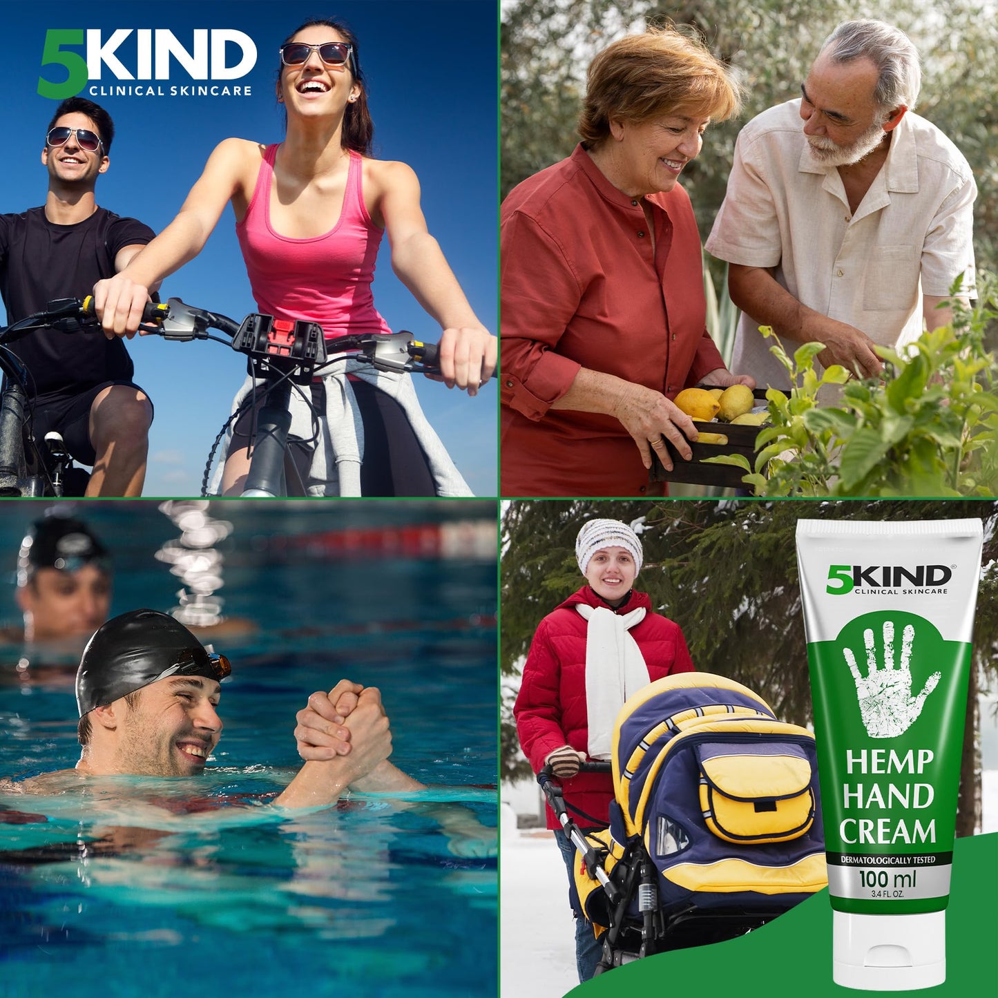 5kind Hemp Cream for Hands 100ml - Intensive Hemp Hand Cream - High Strength Working Hands Cream - Professional Women & Mens Hand Cream for Dry Hands - Natural Hand Cream