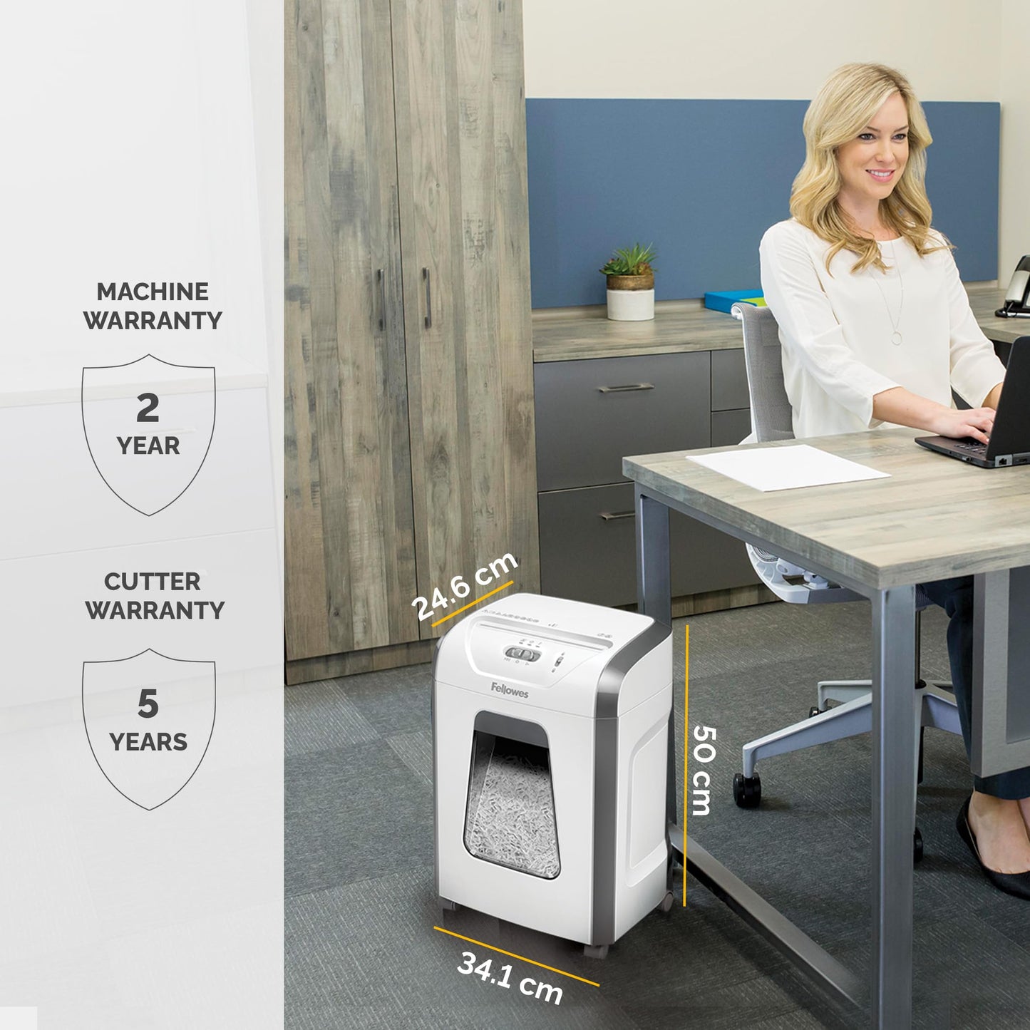 - Fellowes Paper Shredder for Home Office Use | 12 Sheet Cross Cut Paper Shredder -