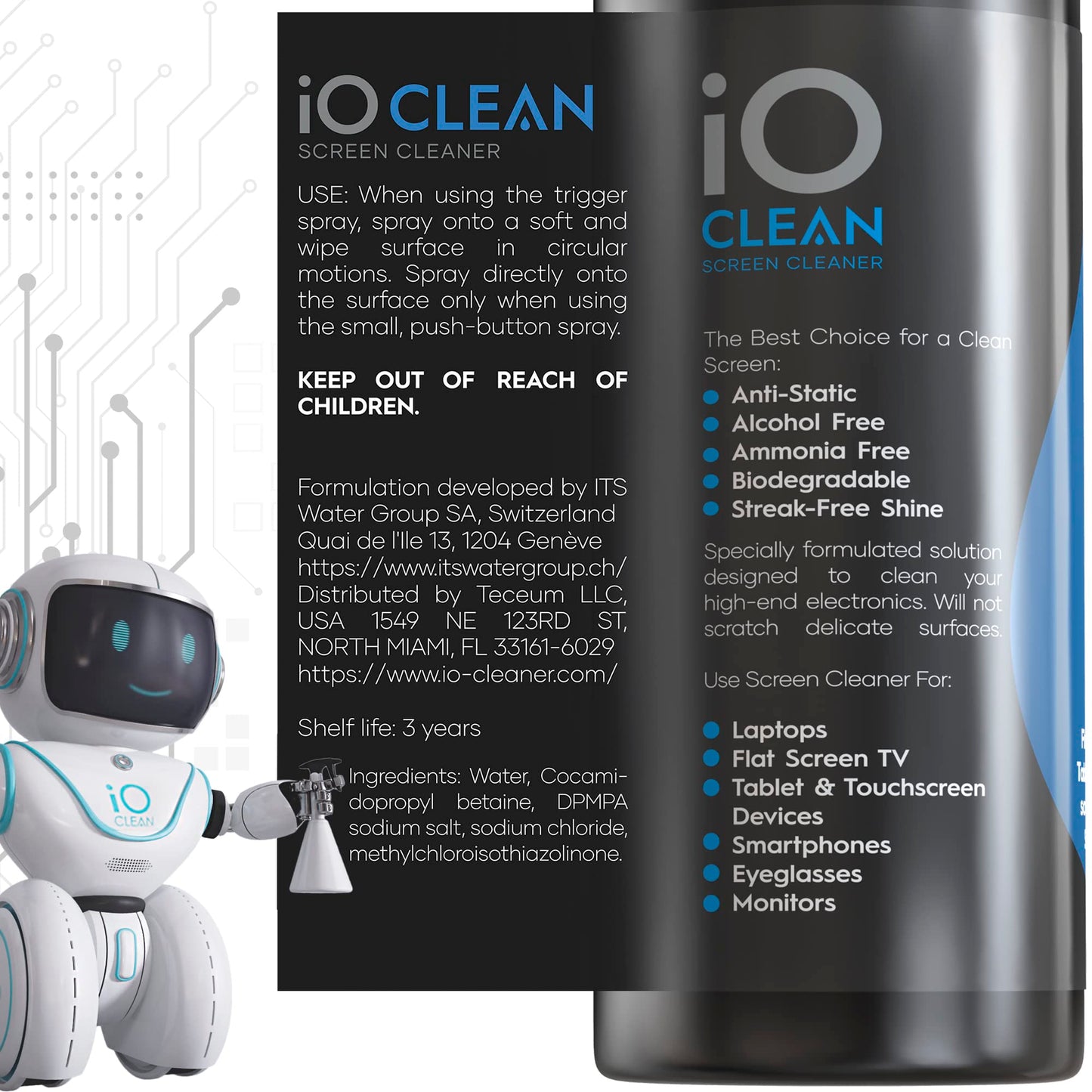 - Screen Cleaner Spray | 16oz - 473ml | Microfiber Cloth and 2 Sprayers -