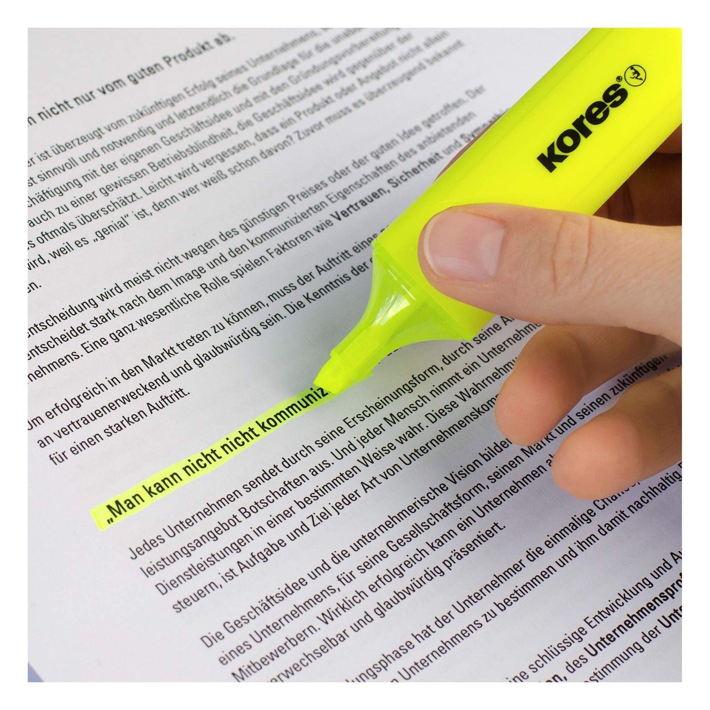 - Kores | Highlighter Pens | Bright Liner Plus | Fluorescent | Water Based-Ink -