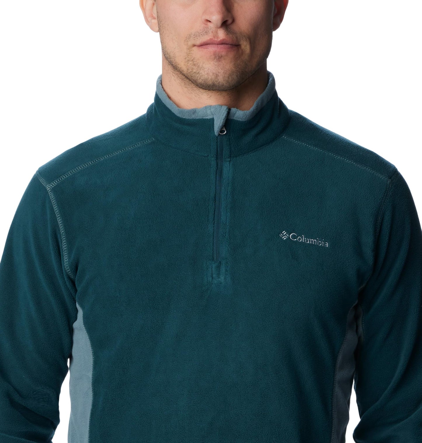 Columbia Men's Klamath Range 2 Half Zip Fleece Pull Over, Night Wave x Metal, Size M