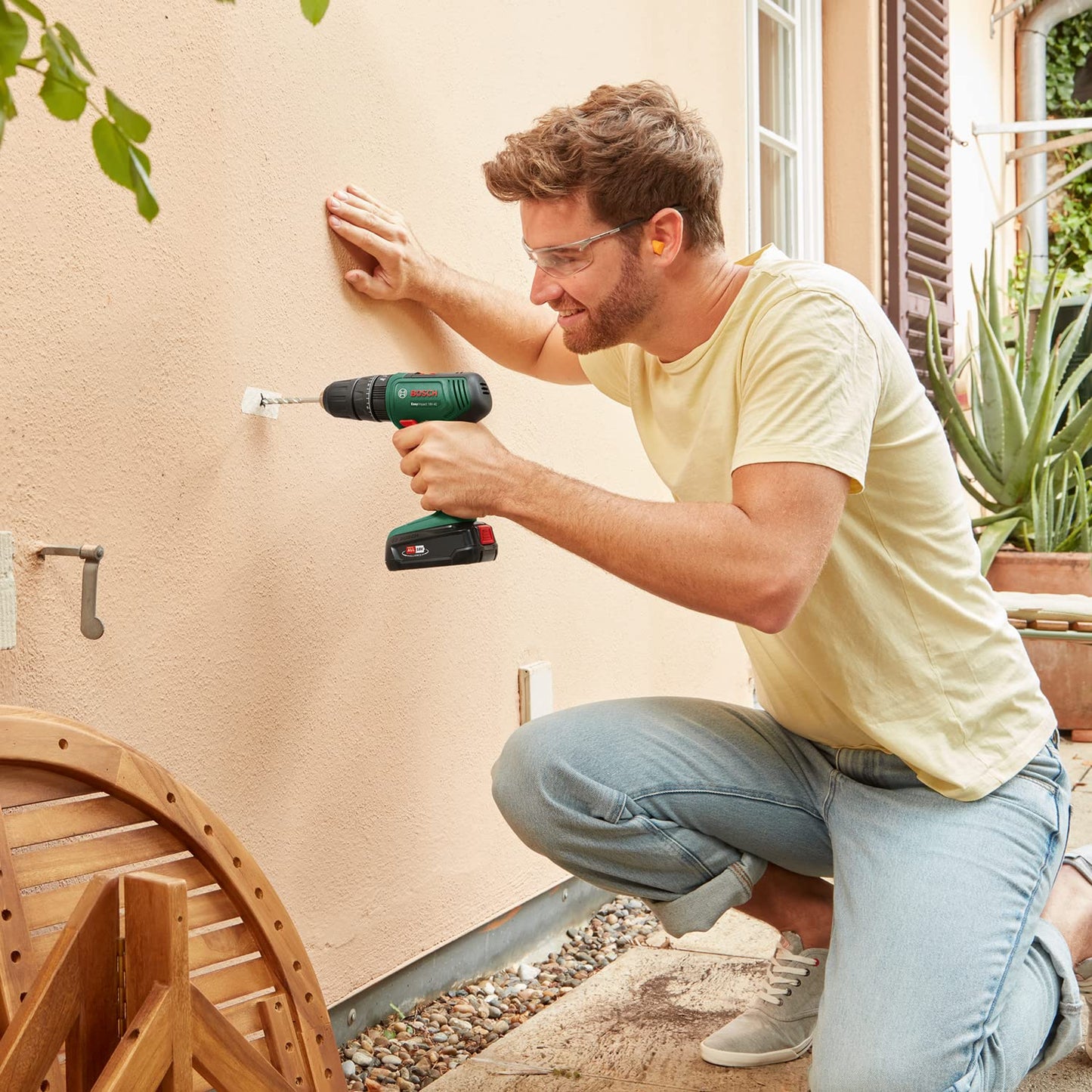 Bosch Home and Garden Cordless Combi Drill EasyImpact 18V-40 (1 battery, 18 Volt System, in carrying case)