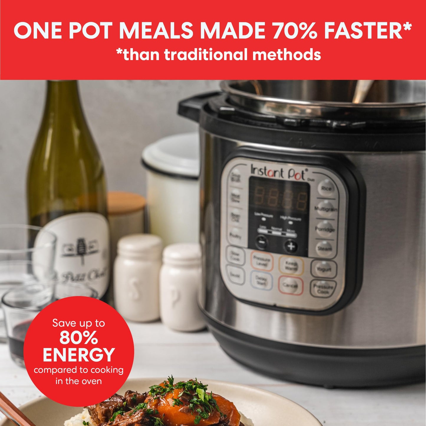 - Instant Pot DUO 60 Duo 7-in-1 Smart Cooker | 5.7L | Pressure Cooker -