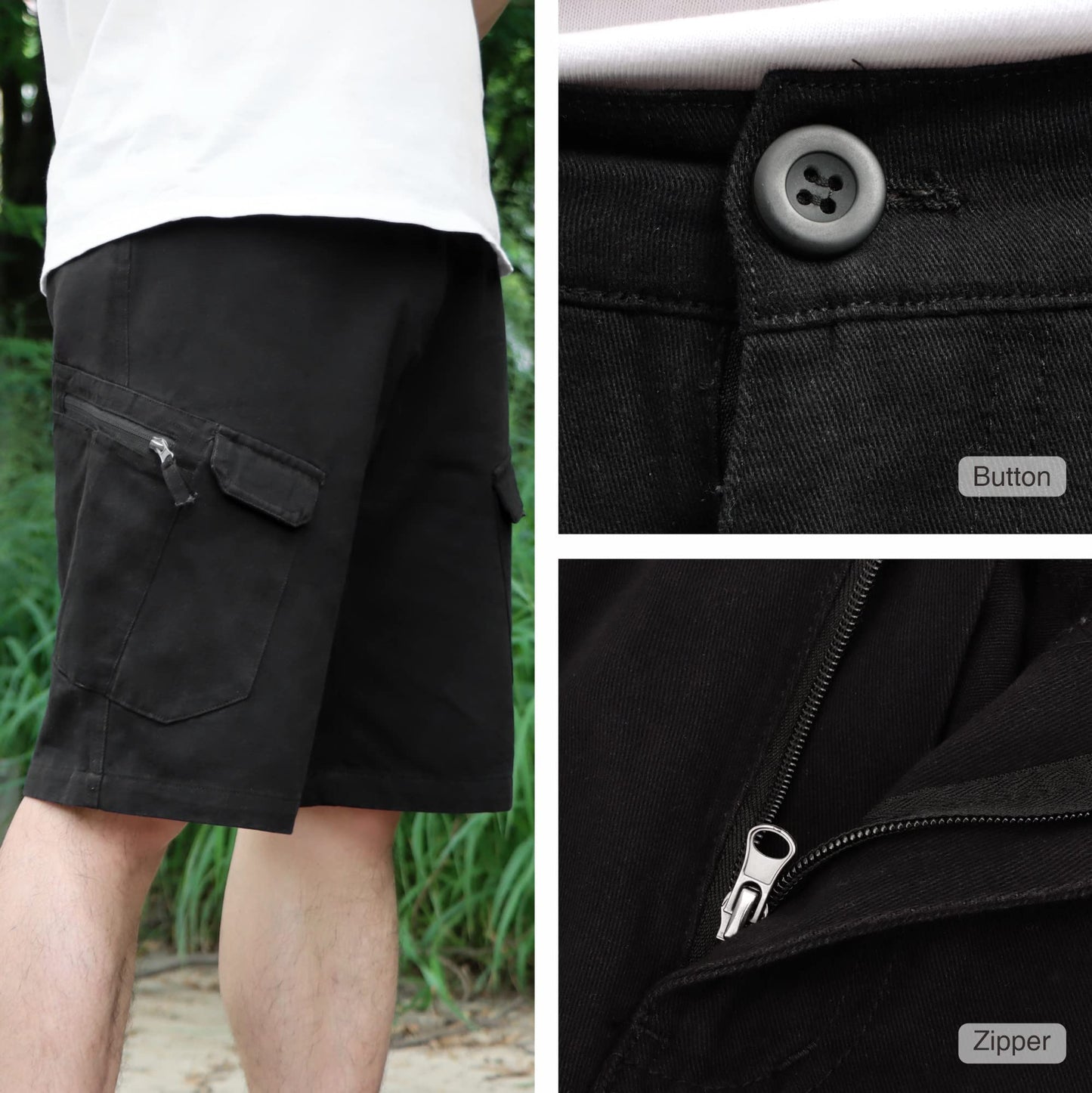 - LY4U Mens Cargo Shorts | Summer Outdoor Casual Hiking Climbing Walking Cotton Shorts -
