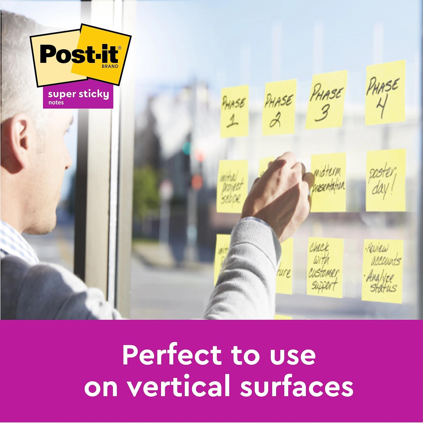 - Post-it Super Sticky Notes | Double the Sticking Power | 6 Pads | 540 Sheets -