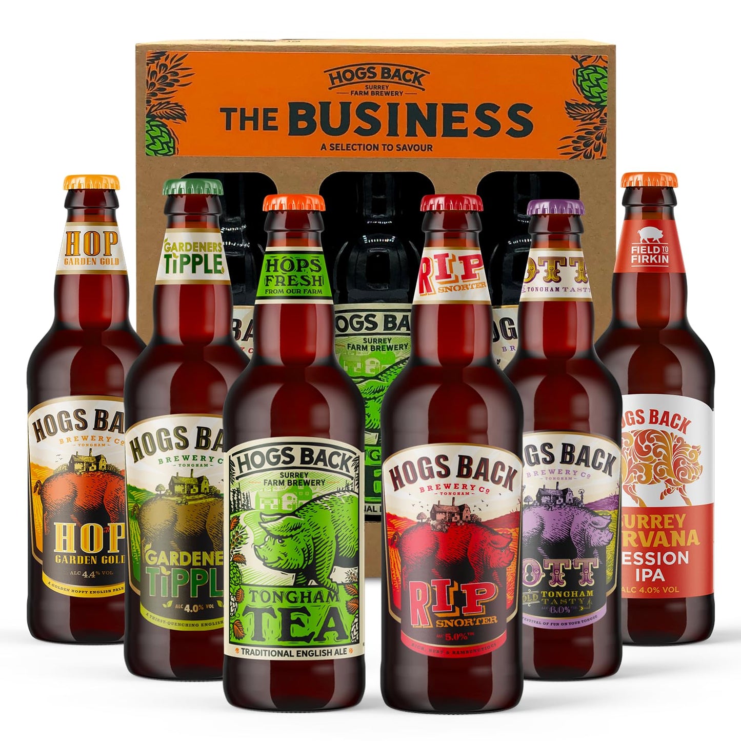 - HOGS BACK BREWERY | The Business Bottled Beer Gift Set | A Mixed Selection of Traditional Real Ales -
