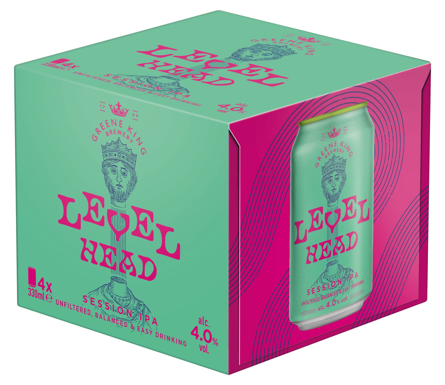 - Greene King Brewery Level Head Session IPA 4.0% craft beer cans | Case of 24 (6x4) x 330ml craft beer cans -