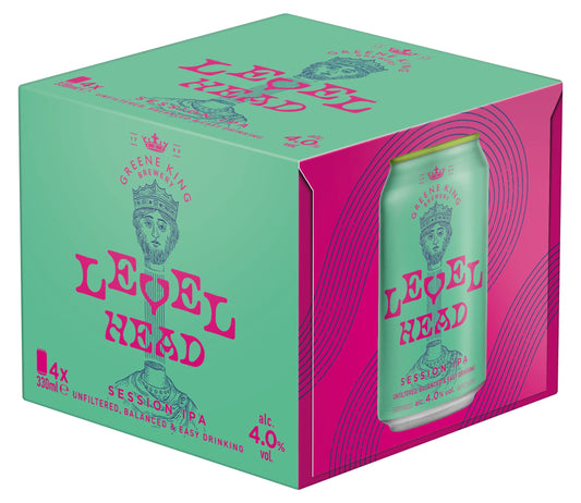 - Greene King Brewery Level Head Session IPA 4.0% craft beer cans | Case of 24 (6x4) x 330ml craft beer cans -