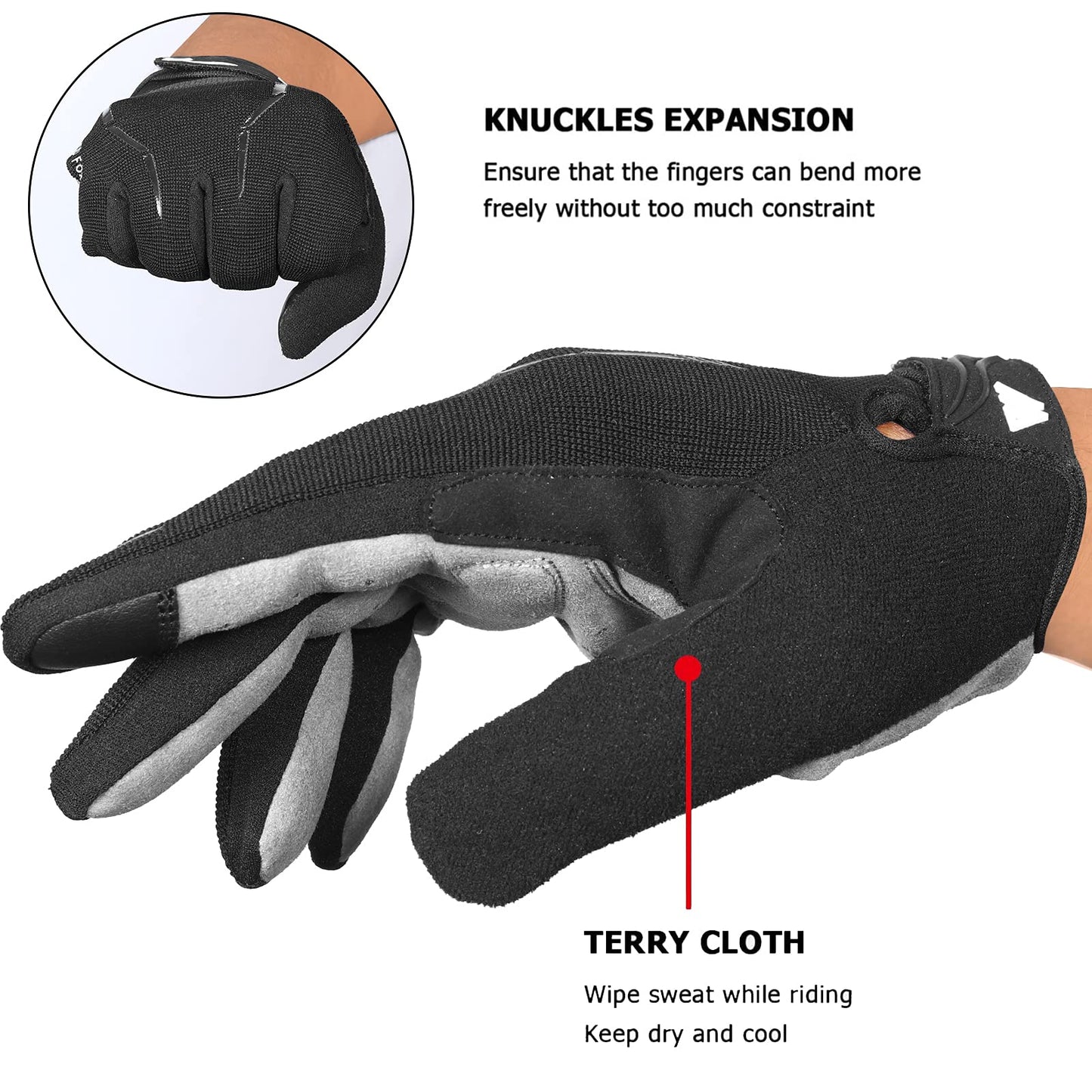 - WESTWOOD FOX WFX Cycling Gloves Full Finger Mountain Bike Gloves Touchscreen