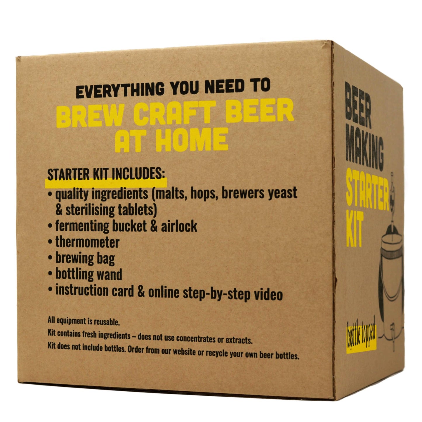 - Fully Topped IPA Home Brew Starter Kit | Beer Making Kit | 5L of Beer | Beer Gift -