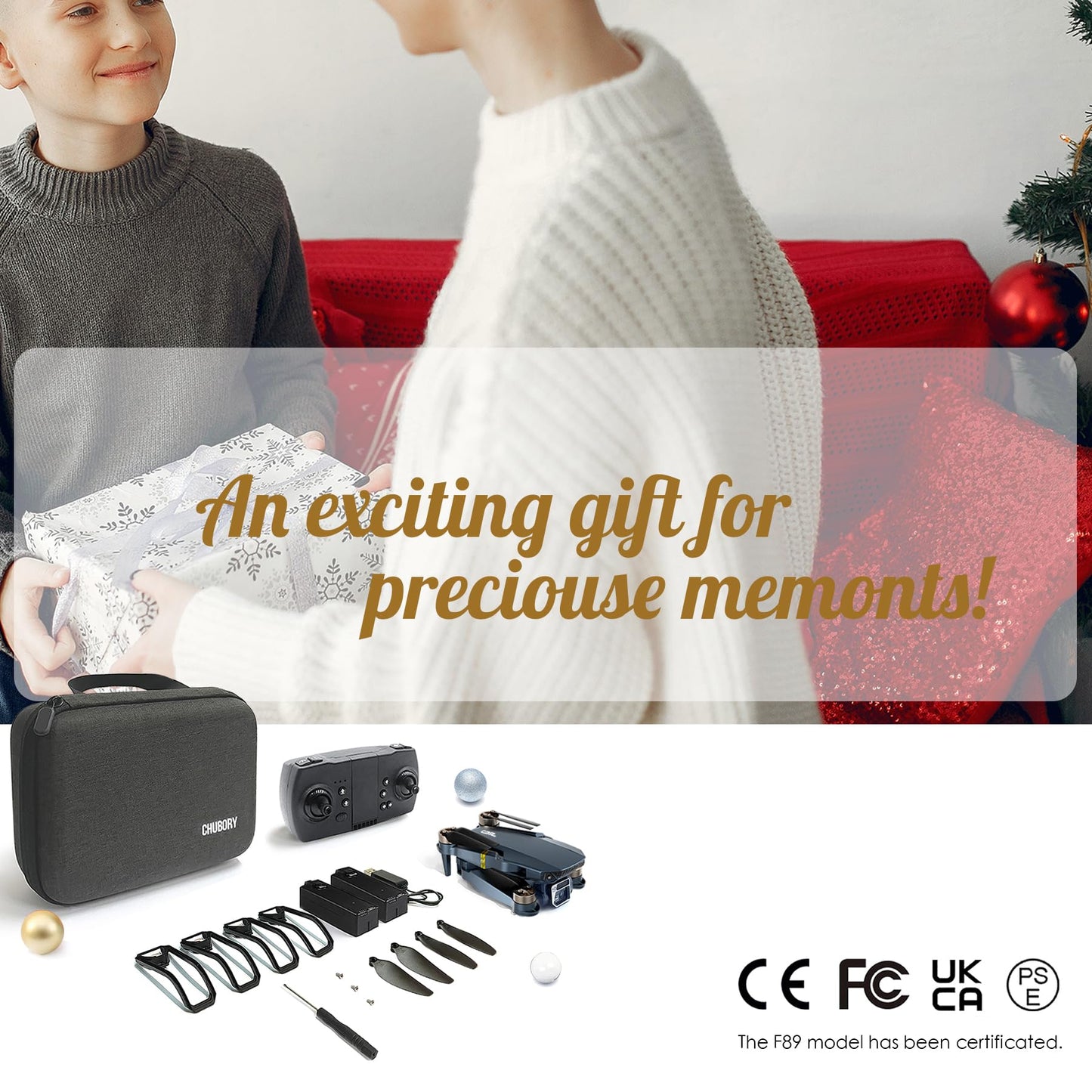 Brushless Super Endurance Foldable Quadcopter Drone for Beginners–40+ mins Flight Time, Wi-Fi FPV Drone with 120°Wide-Angle 1080P HD Camera, Follow me, Dual Cameras(2 Batteries)