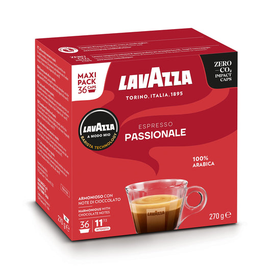 - Lavazza | A Modo Mio Espresso Passionale | 36 Coffee Capsules | 1 Pack of 36 Coffee Pods -
