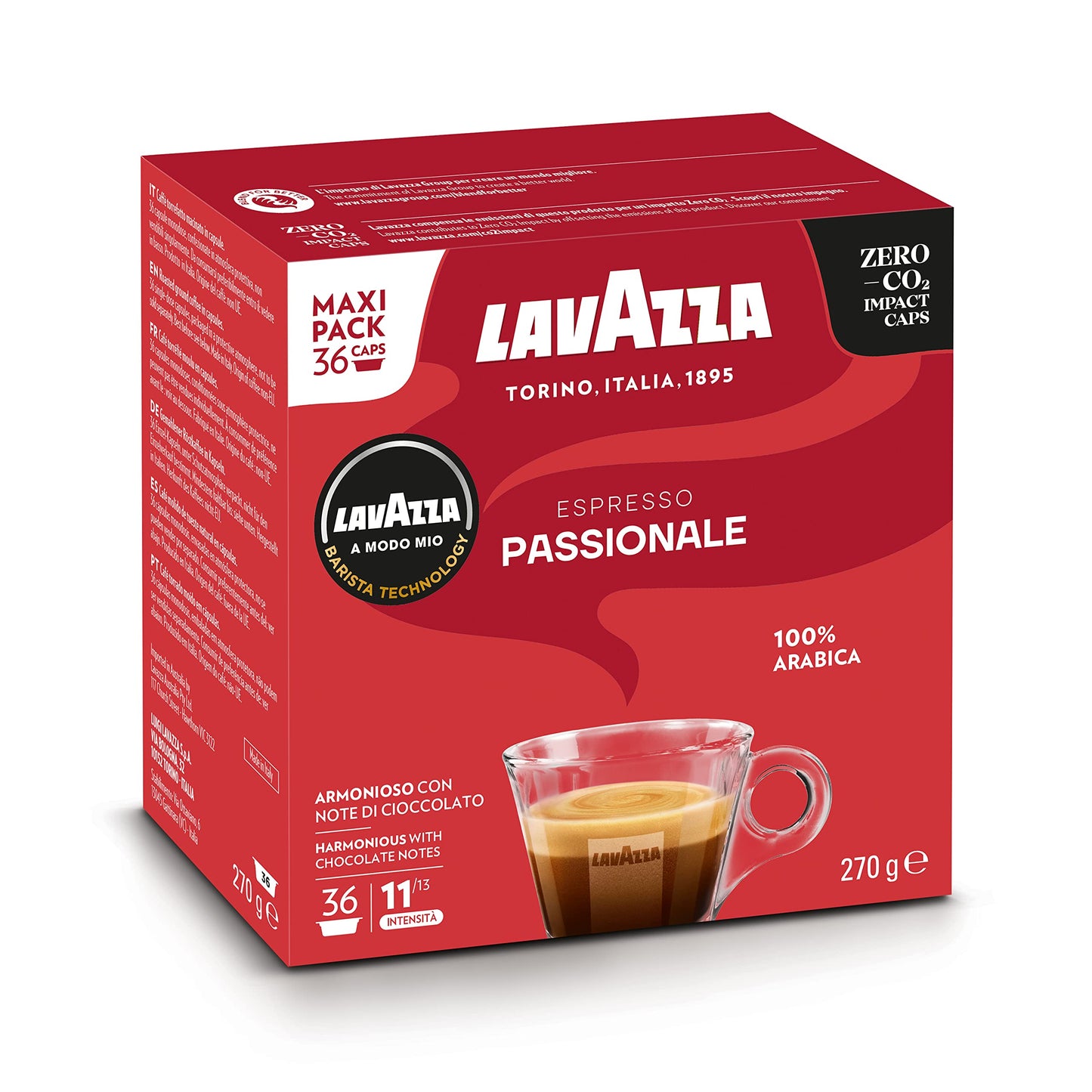 - Lavazza | A Modo Mio Espresso Passionale | 36 Coffee Capsules | 1 Pack of 36 Coffee Pods -