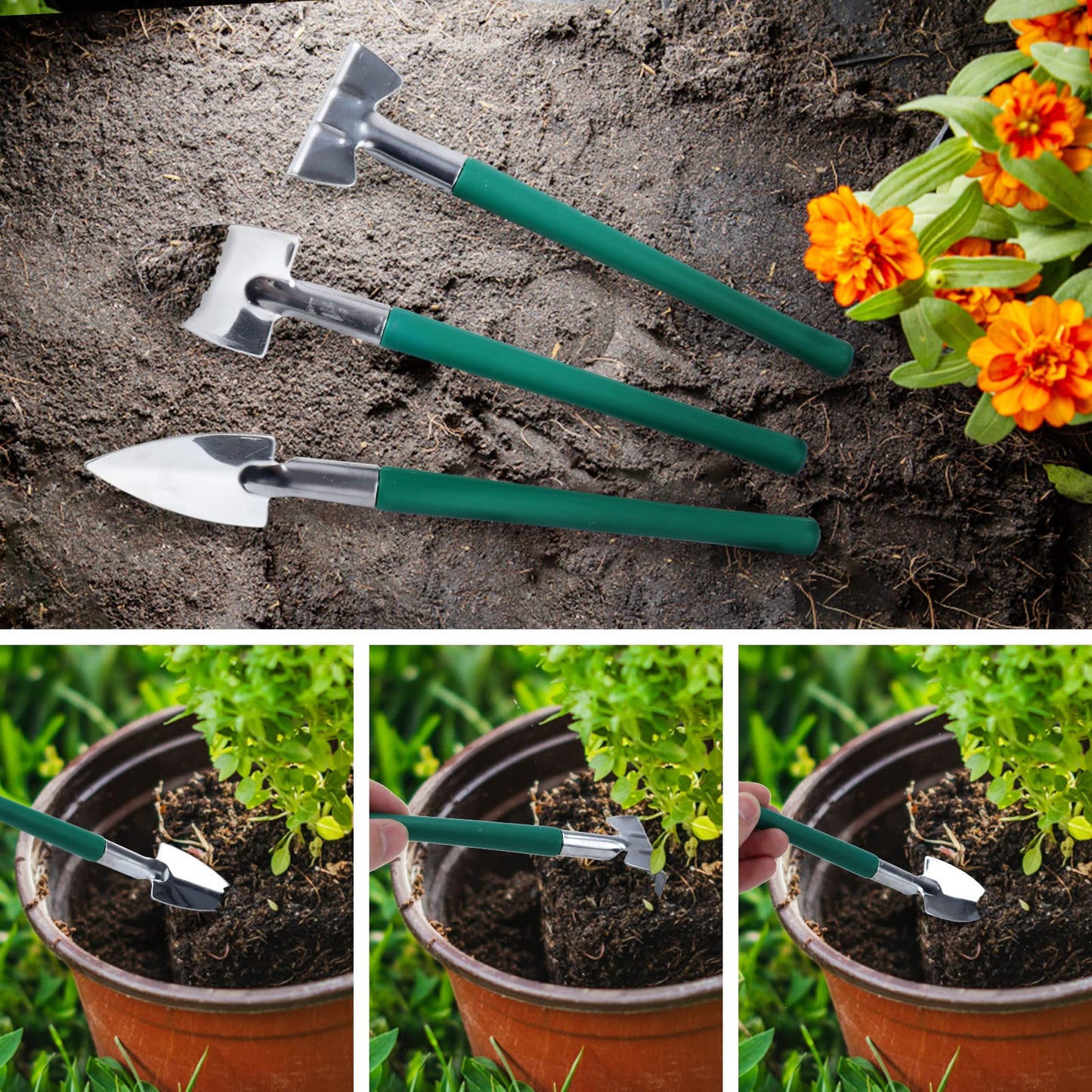 - GIOVARA Stainless Gardening Tools Set | (10 Pieces Green) -