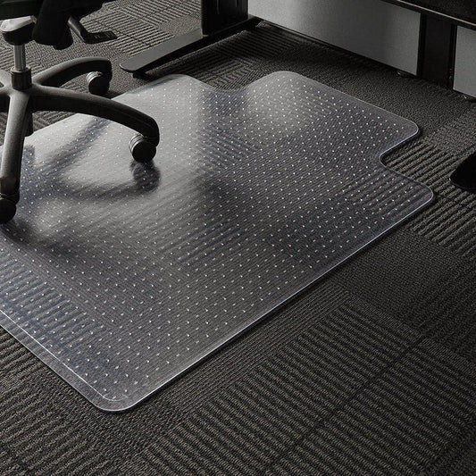 - WASJOYE PVC Chair Mat for Carpet, T-shape Transparent PVC Desks Mat Large 75