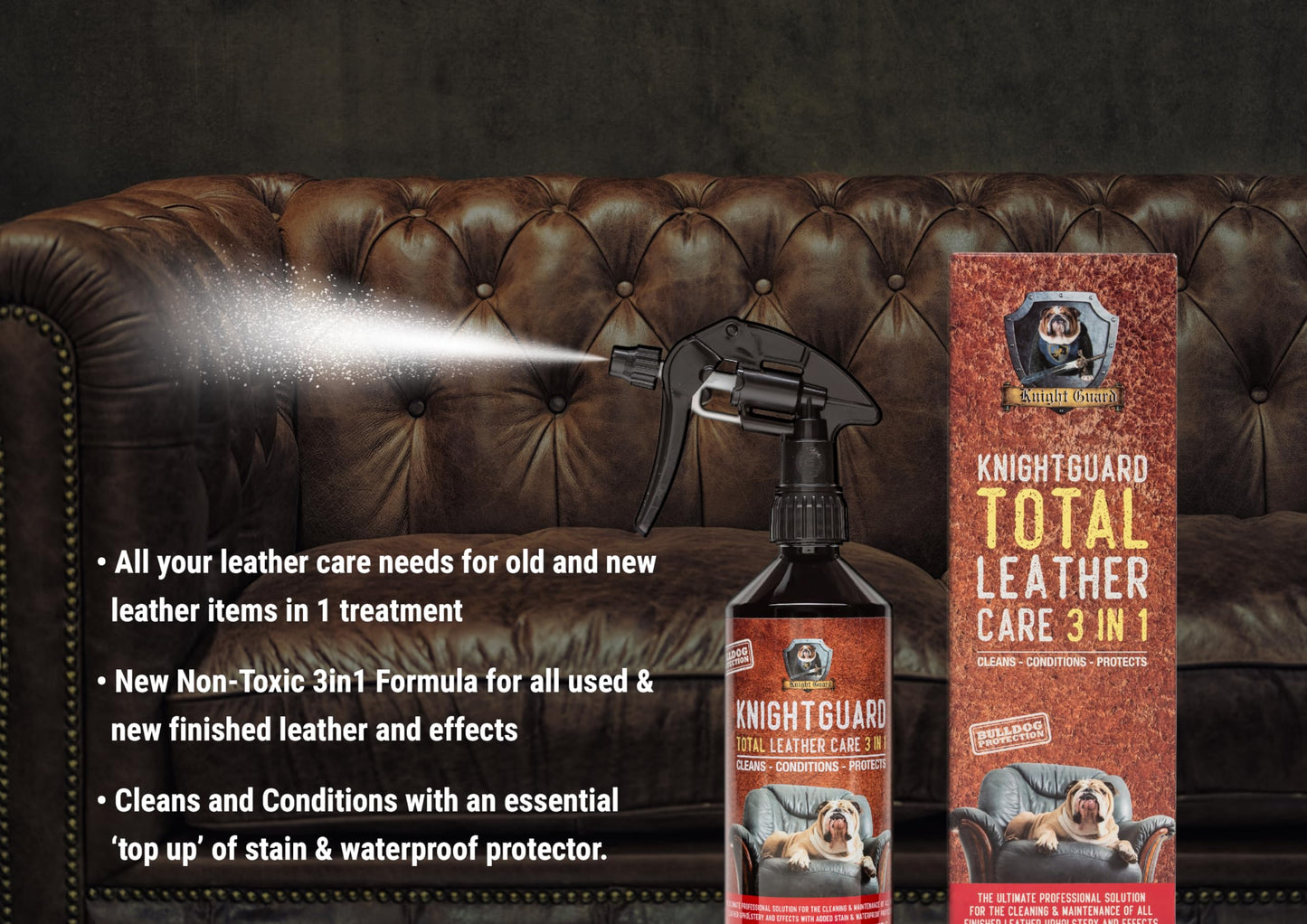 - KnightGuard Leather Care 3in1 | Cleans | Conditions | Protects -