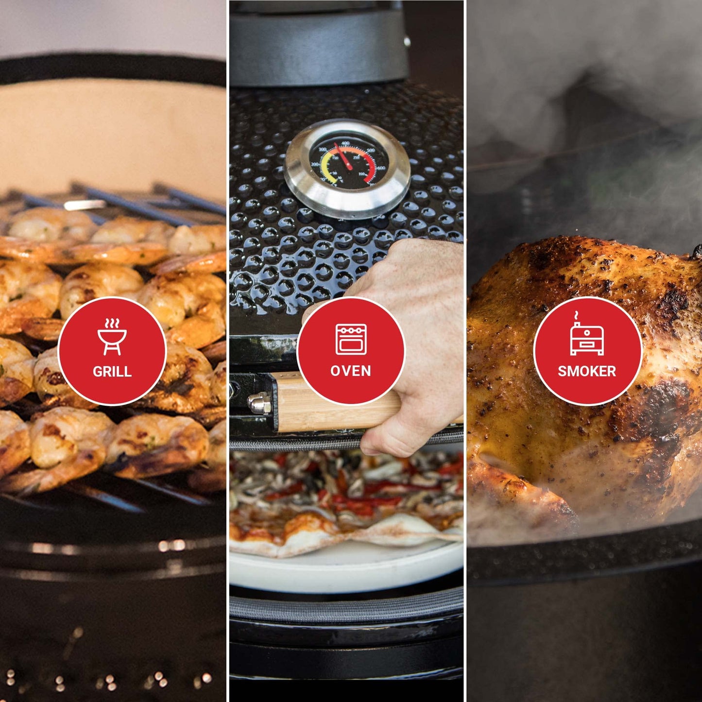 - KAMADO BONO Ceramic BBQ Grill | 13" Picnic I Mini Kamado BBQ -