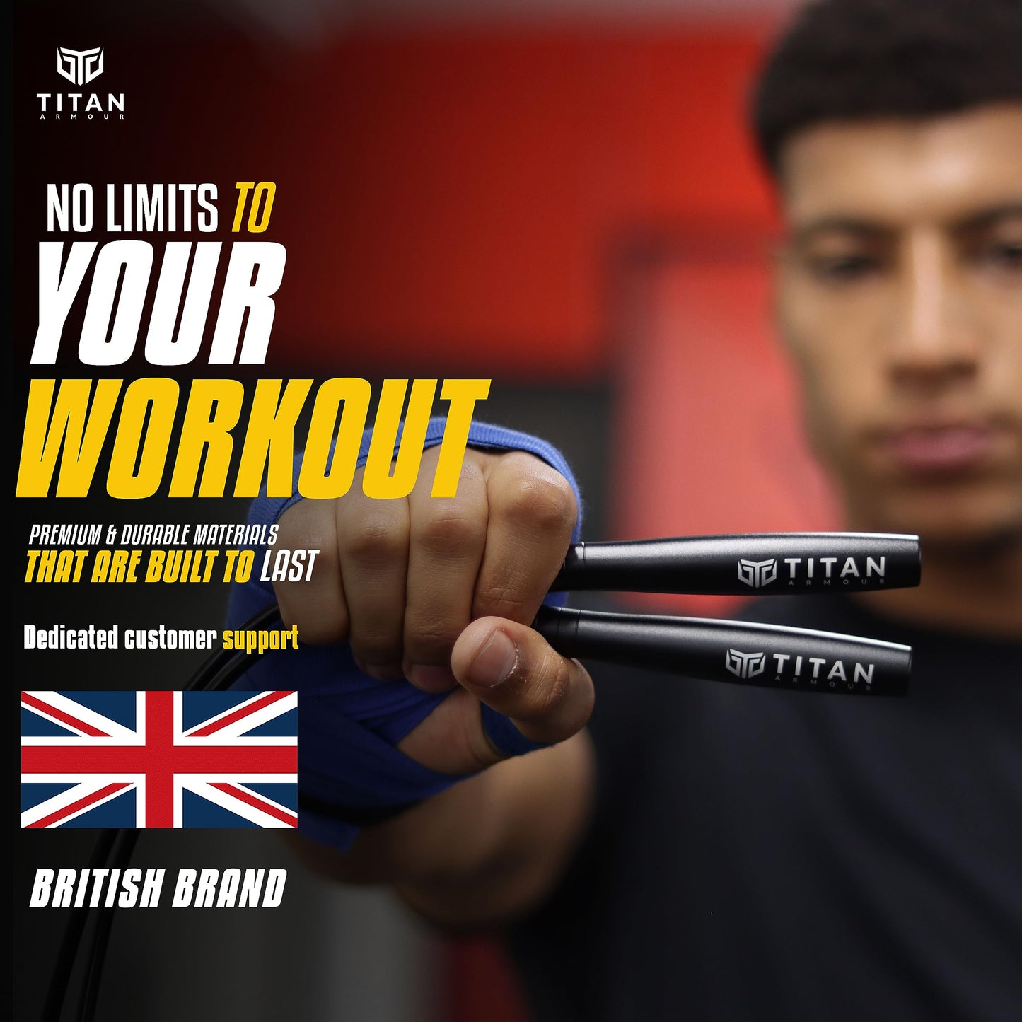 - Titan Armour® | Self-Locking & Adjustable | Adult Speed Skipping Rope -