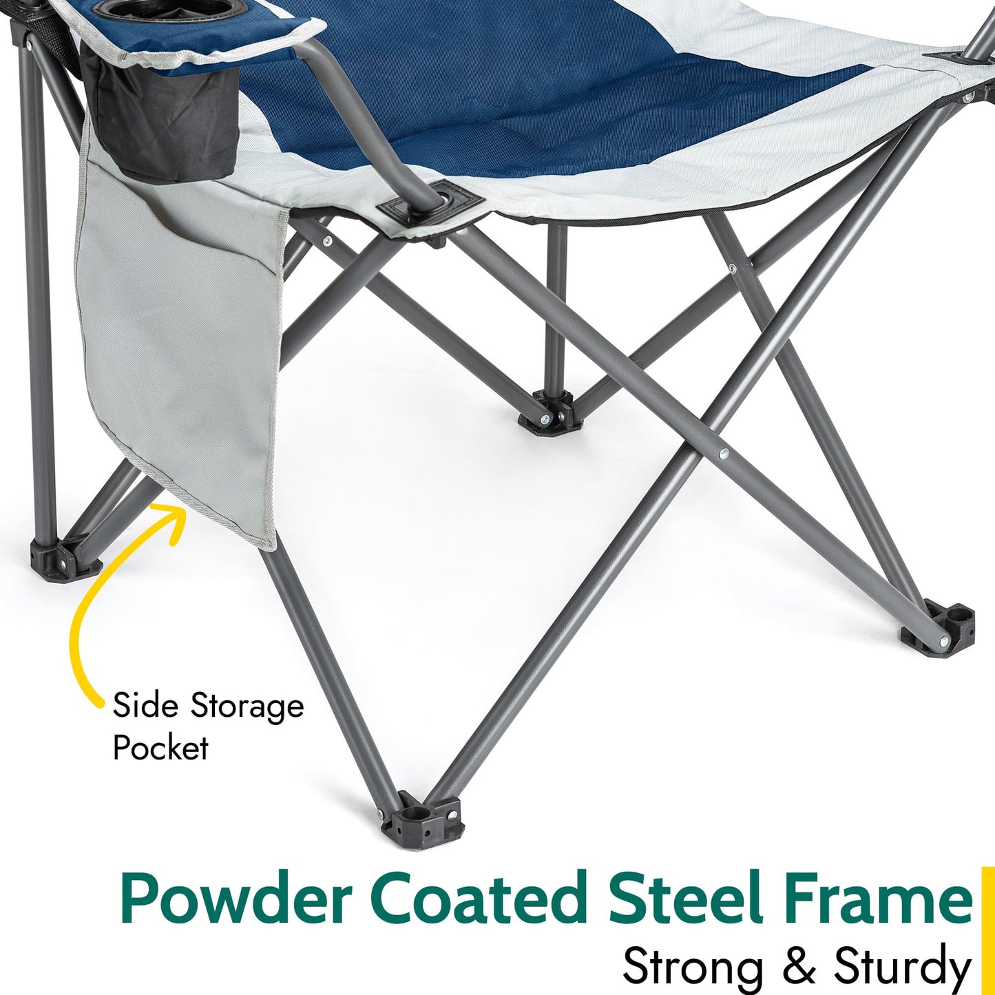 - Trail Falcon Folding Camping Chair | High Back Padded | Heavy Duty -