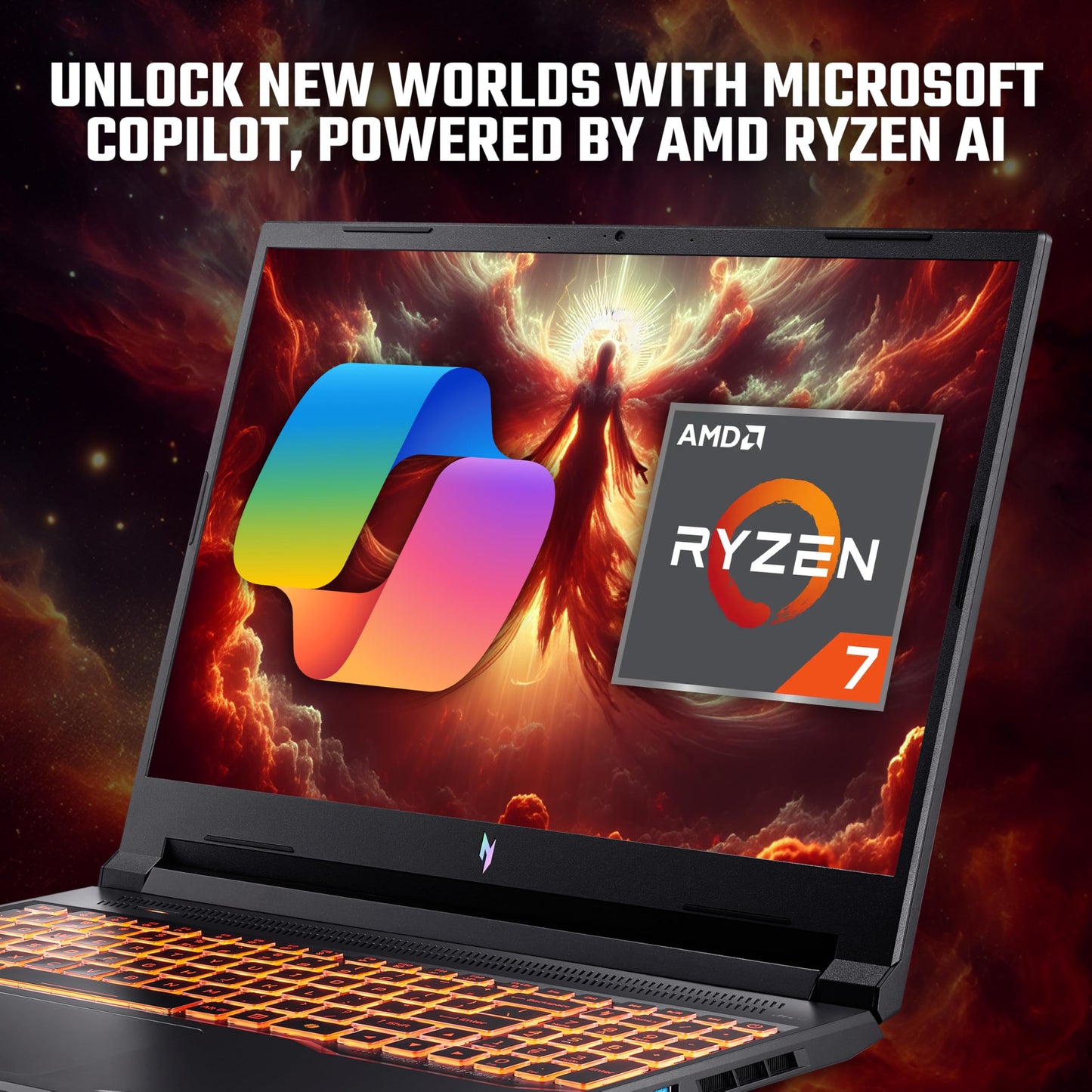 Acer Nitro V 16 ANV16-41 Gaming Laptop - AMD Ryzen 7 8845HS, 16GB, 1TB SSD, NVIDIA GeForce RTX 4060 8G, 16" WUXGA IPS 165Hz, Windows 11, Black