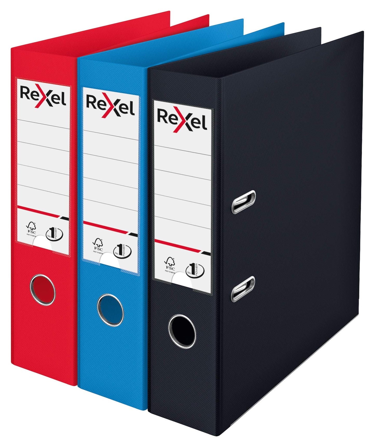 - Rexel Choices A4 Lever Arch Files | 3-Pack Assorted Colors (Black, Red, Blue) | Office File Organizer -