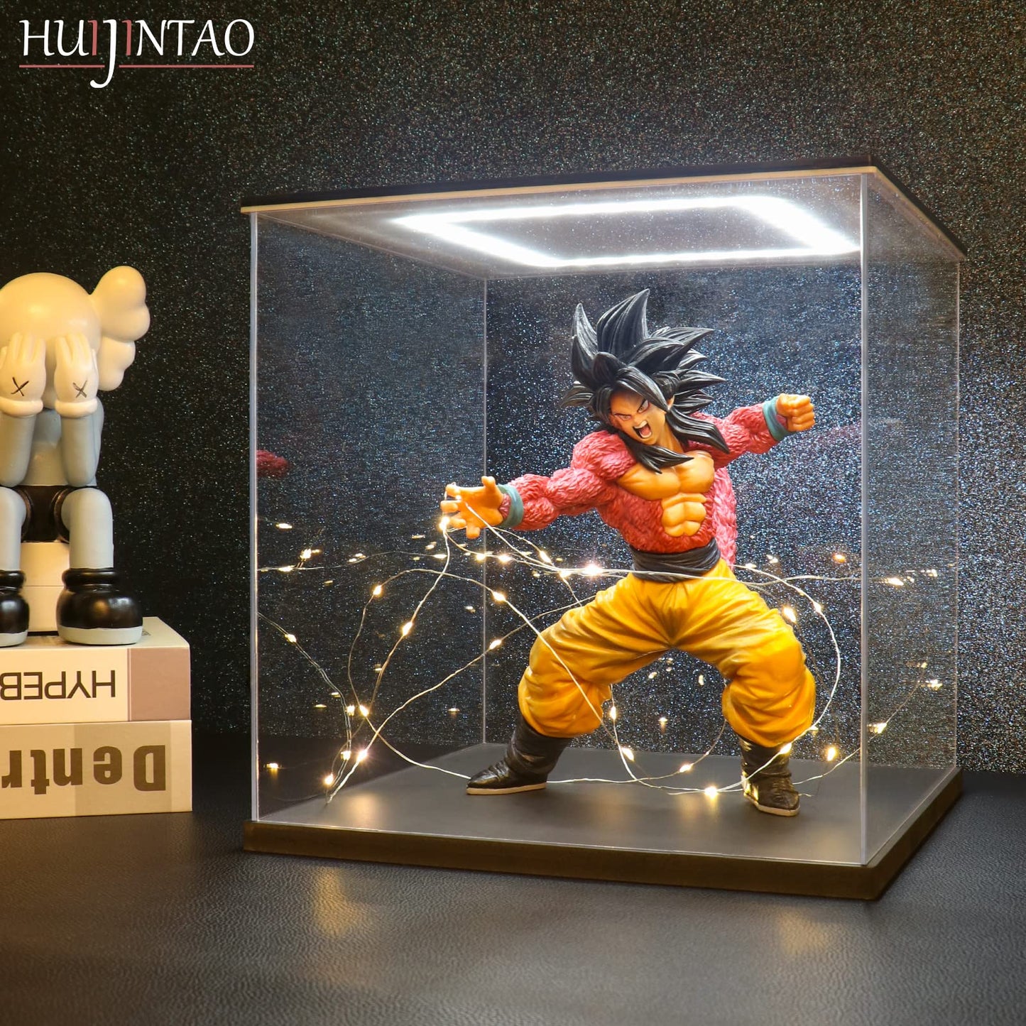 - Huijintao Clear Acrylic Display Case With Light for Collectibles -