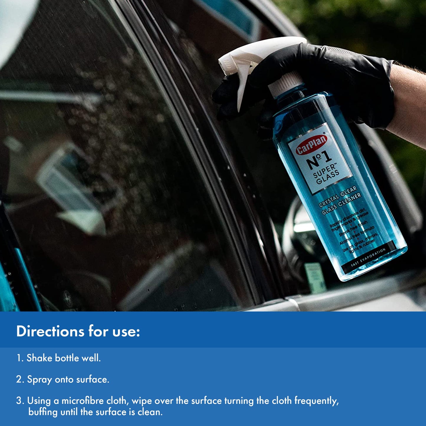 CarPlan No.1 Super Glass Car Glass Cleaner, 600 ml