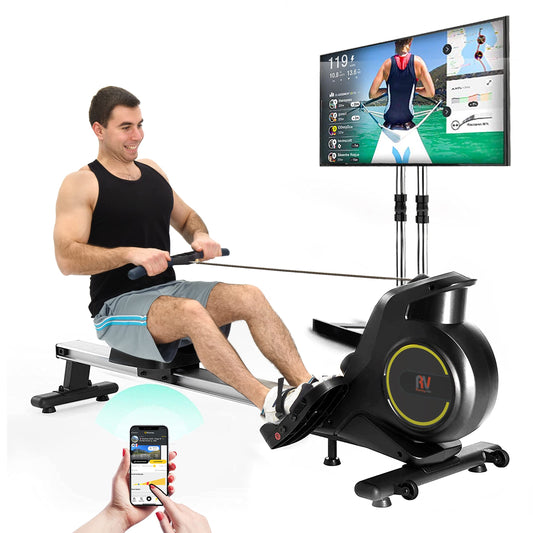 - Roneyville RowActiv8 | Smart Magnetic Rowing Machine | Home Gym | Digital Fitness -